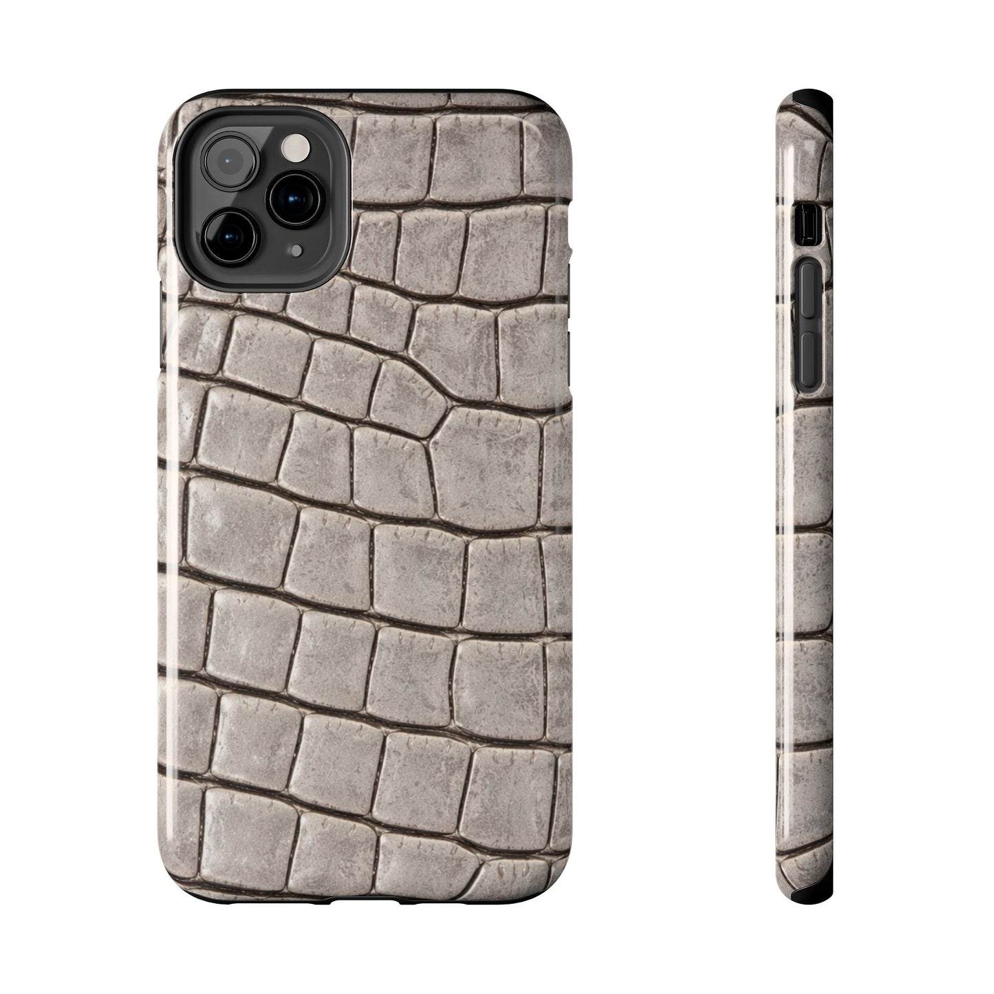 2000s Grey Crocodile - Protective Phone Case