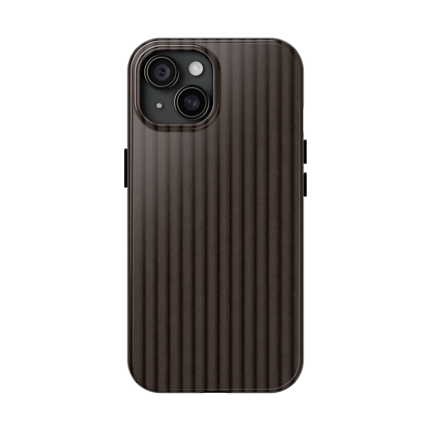 Ribbed Dark Brown Tough Phone Case – Slim Protective Mobile Cover