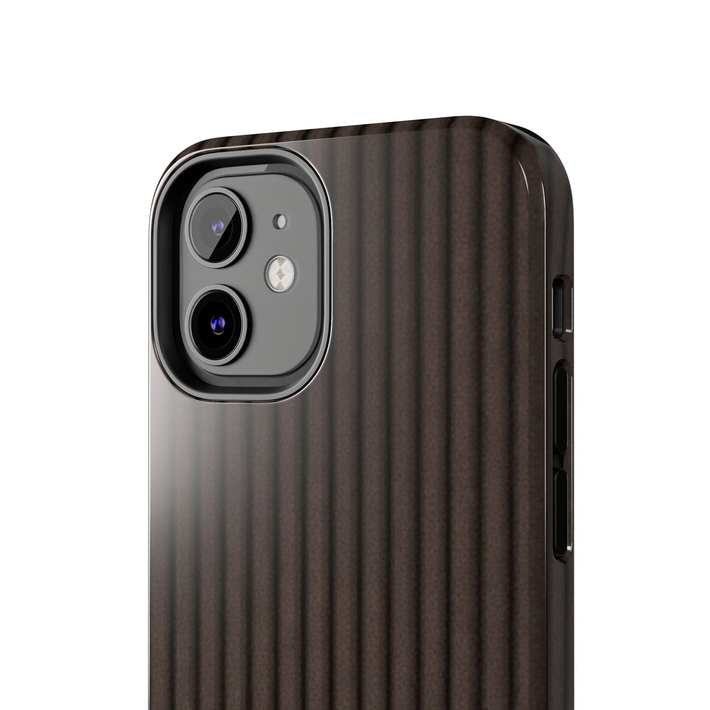 Ribbed Dark Brown Tough Phone Case – Slim Protective Mobile Cover