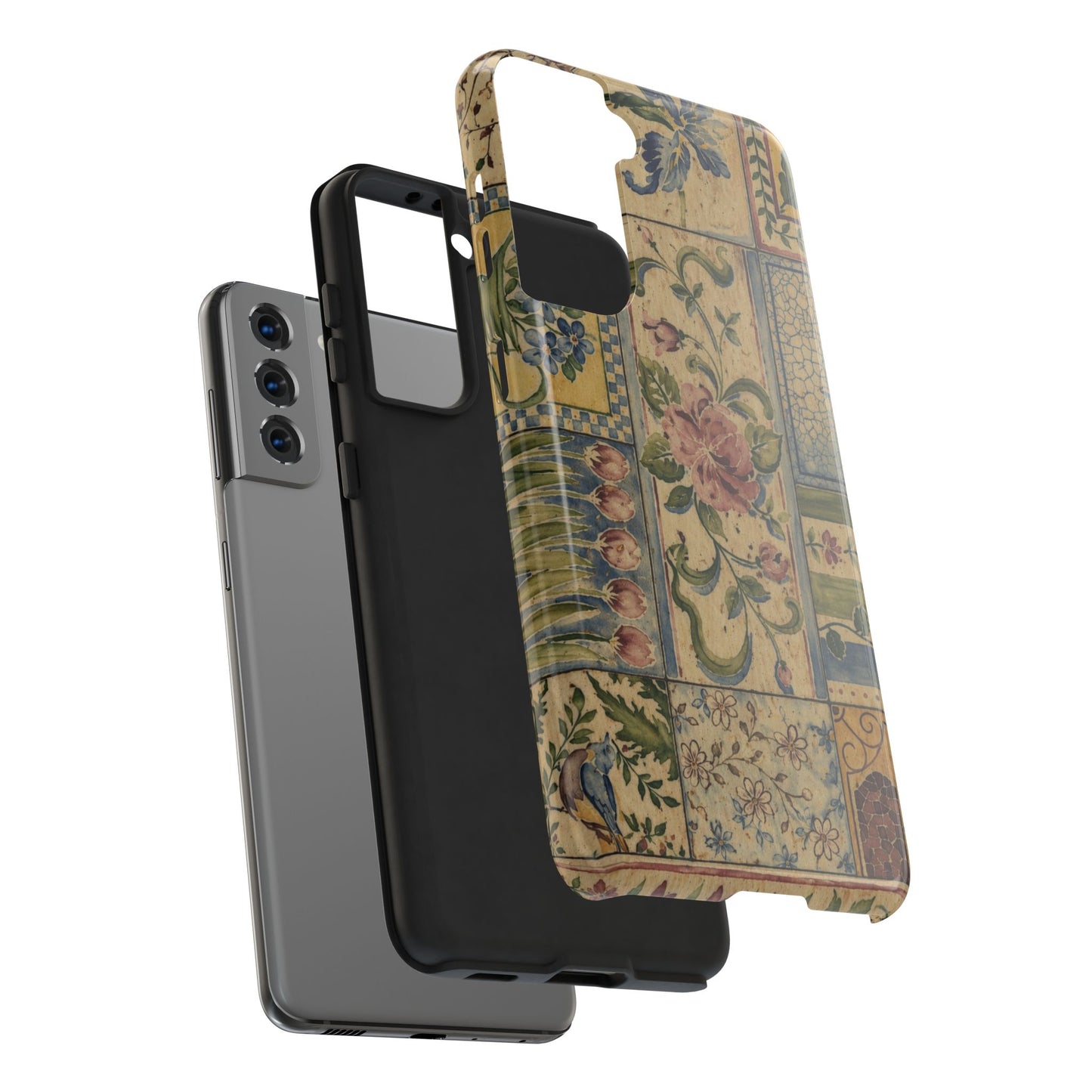 Vintage Floral Patchwork - Protective Phone Case