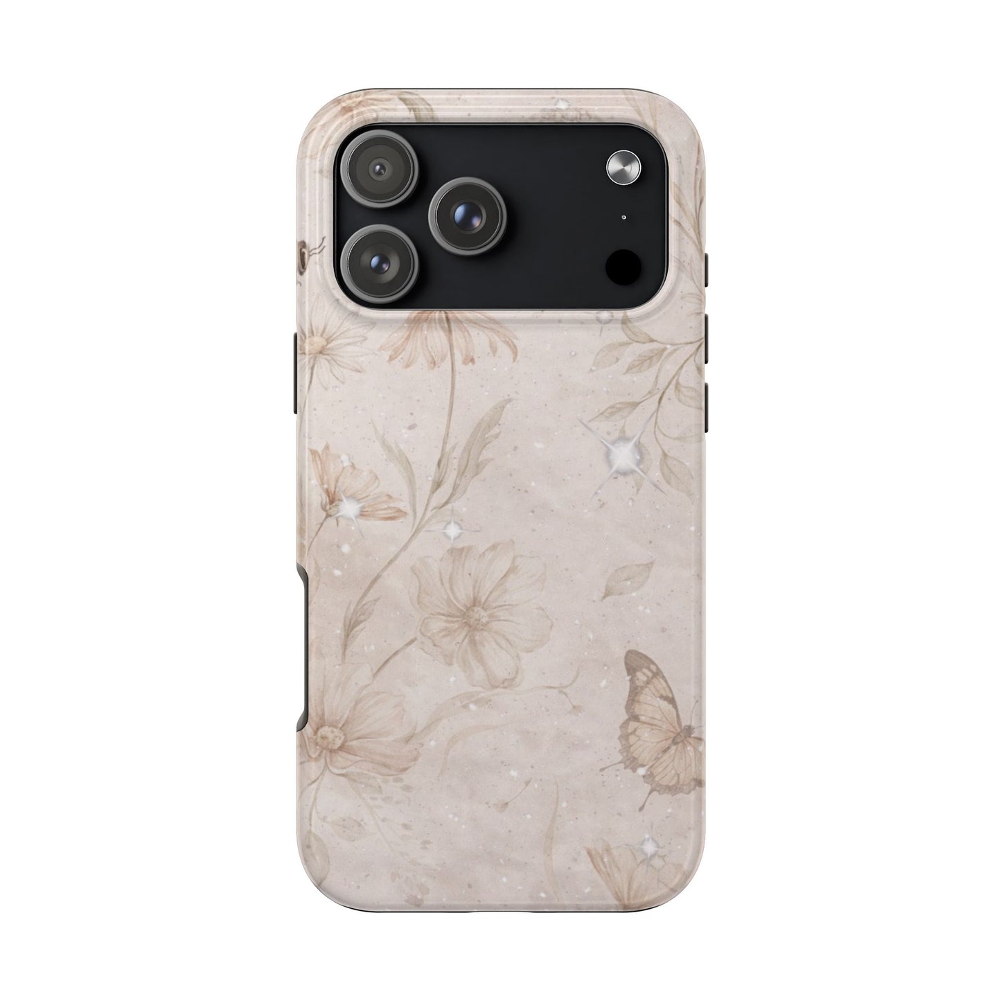 Beige Bloom - Protective Phone Case