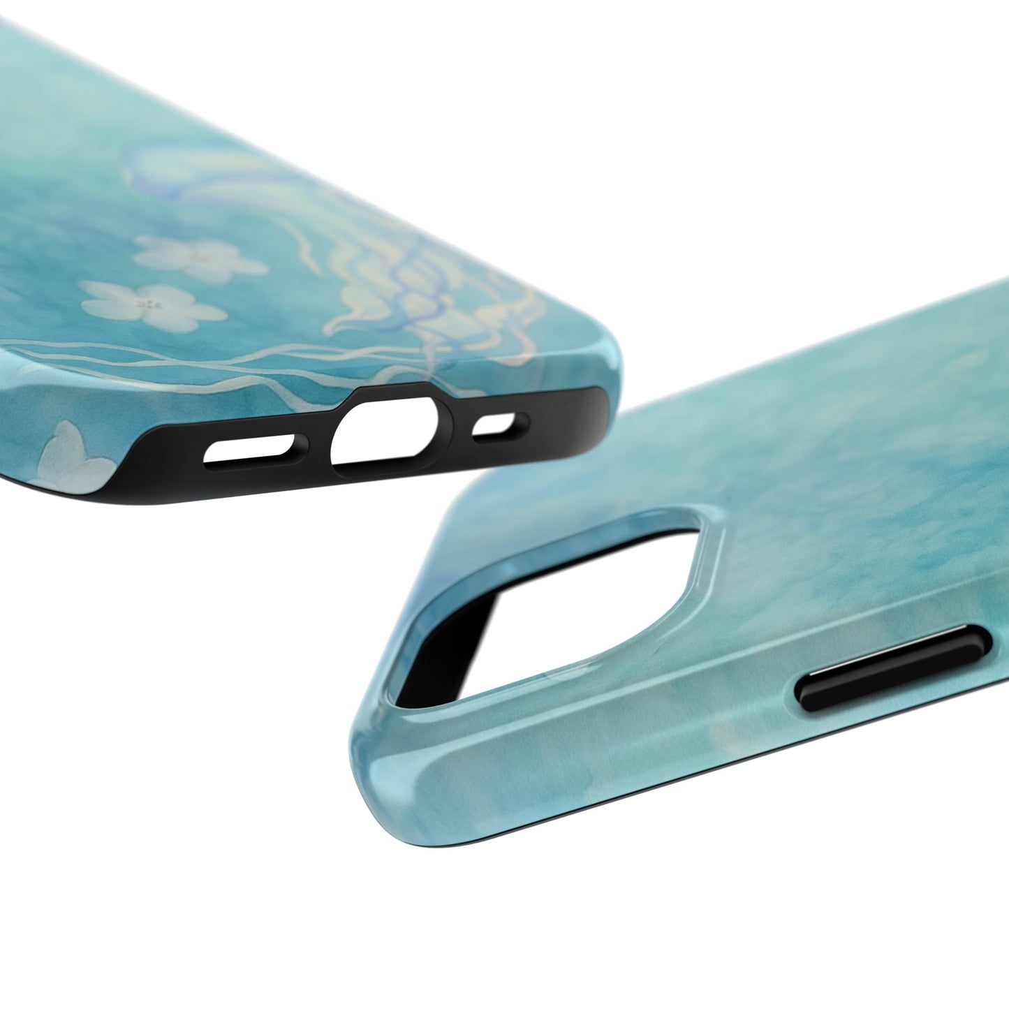 Sea-Blue Jellyfish - Protective Phone Case