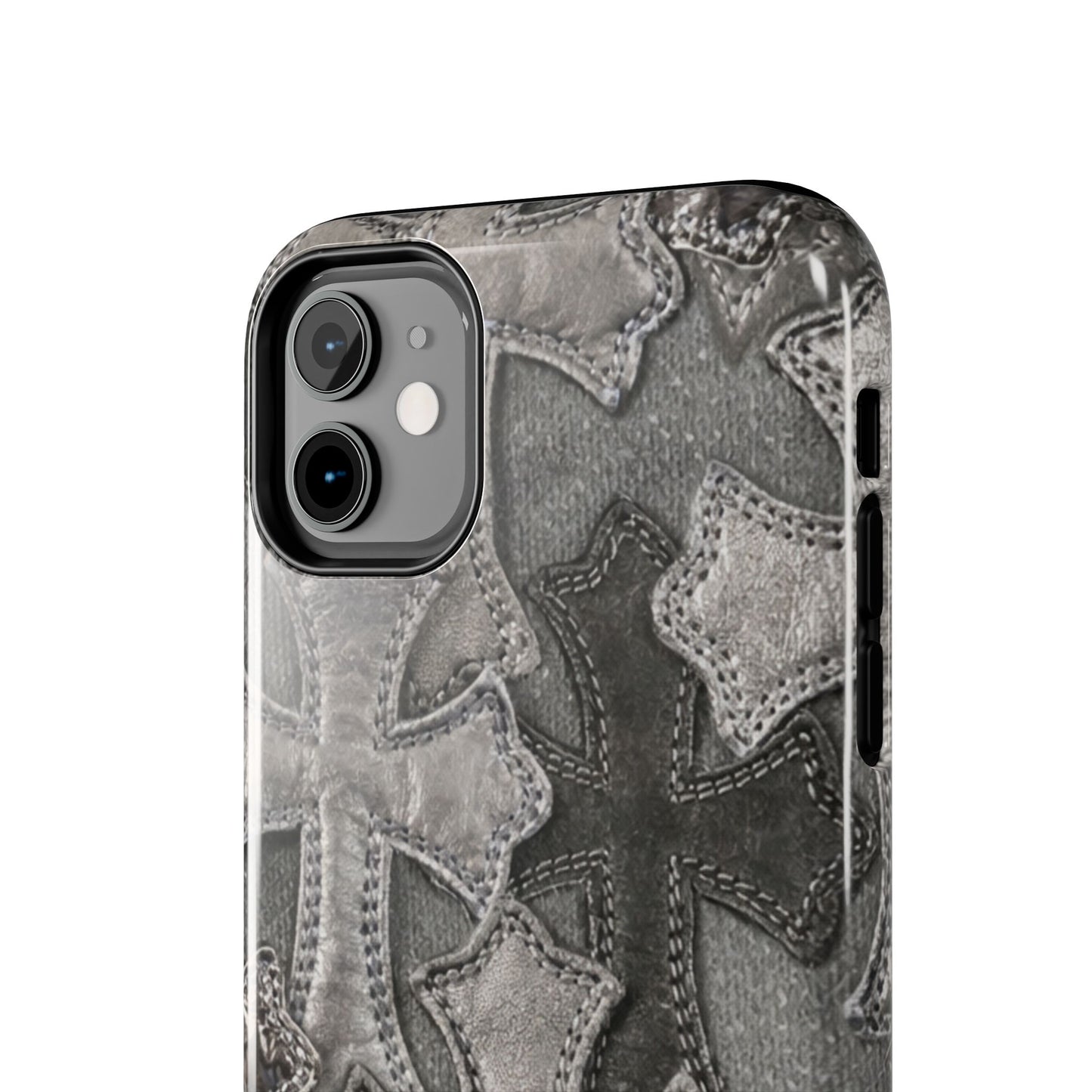 Grey Patchwork Crosses - Protective Phone Case