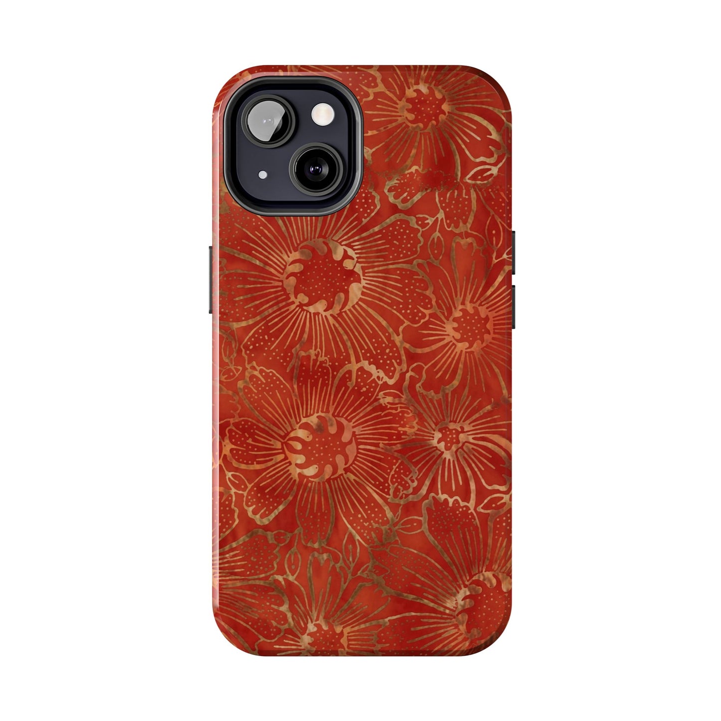 Radiant Red Florals - Protective Phone Case