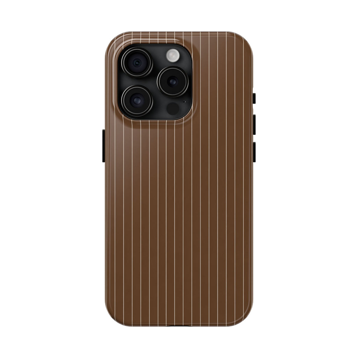 Brown Pinstripe - Protective Phone Case
