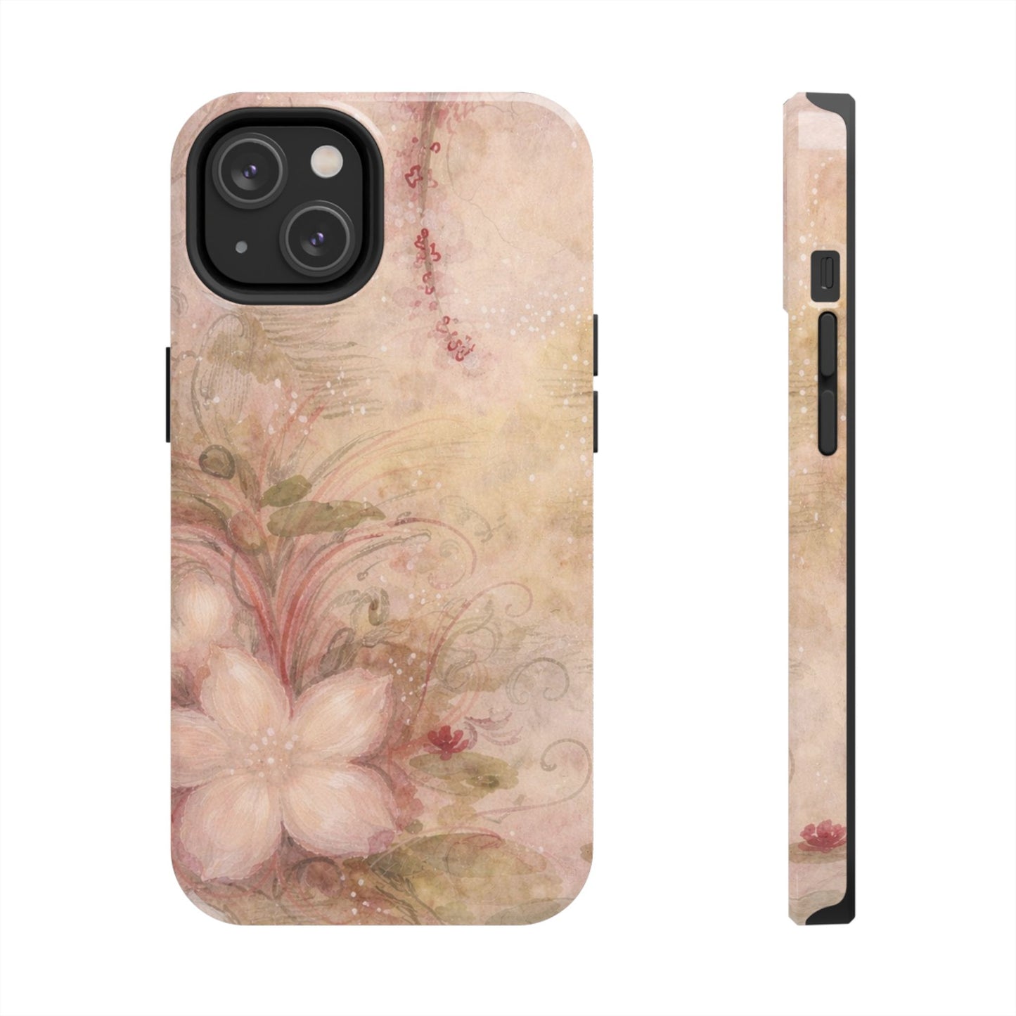 Antique Watercolor Floral - Protective Phone Case