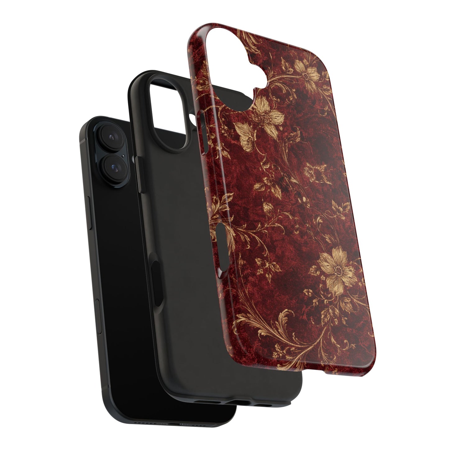 Floral Burgundy - Protective Phone Case