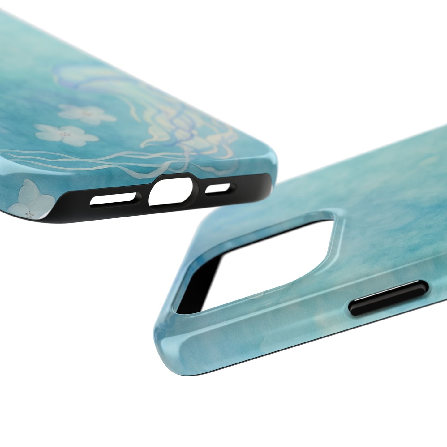 Sea-Blue Jellyfish - Protective Phone Case
