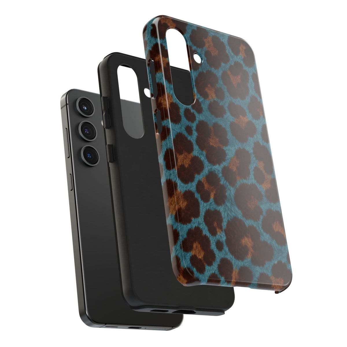 Teal Leopard - Protective Phone Case