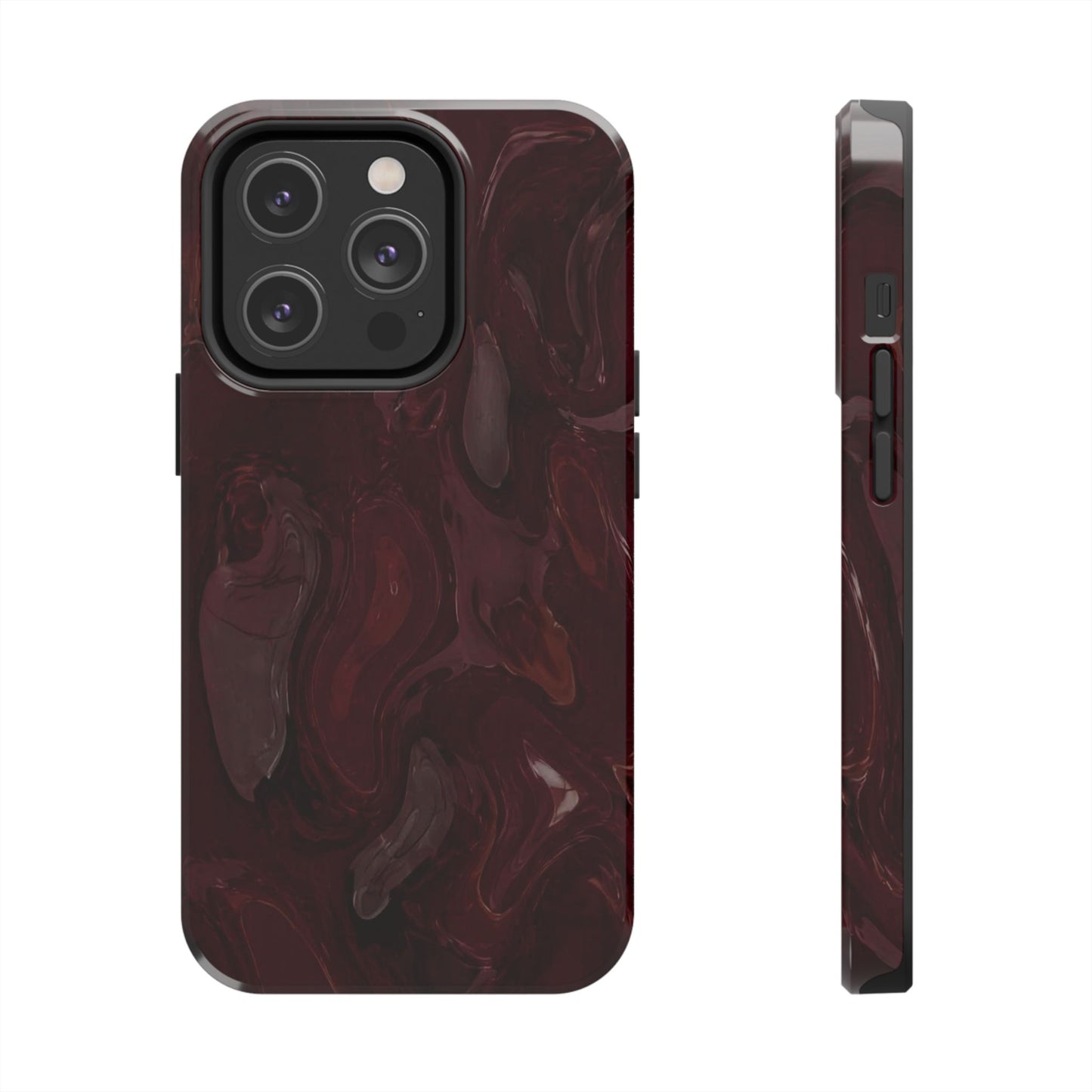 Glossy Maroon - Protective Phone Case