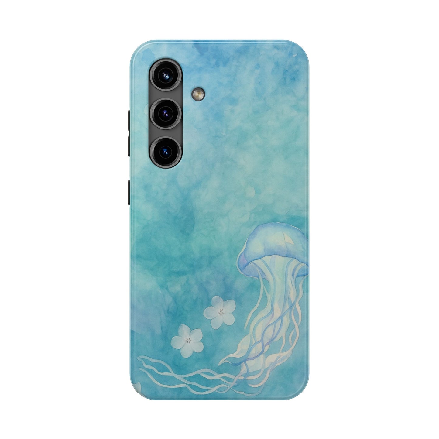 Sea-Blue Jellyfish - Protective Phone Case
