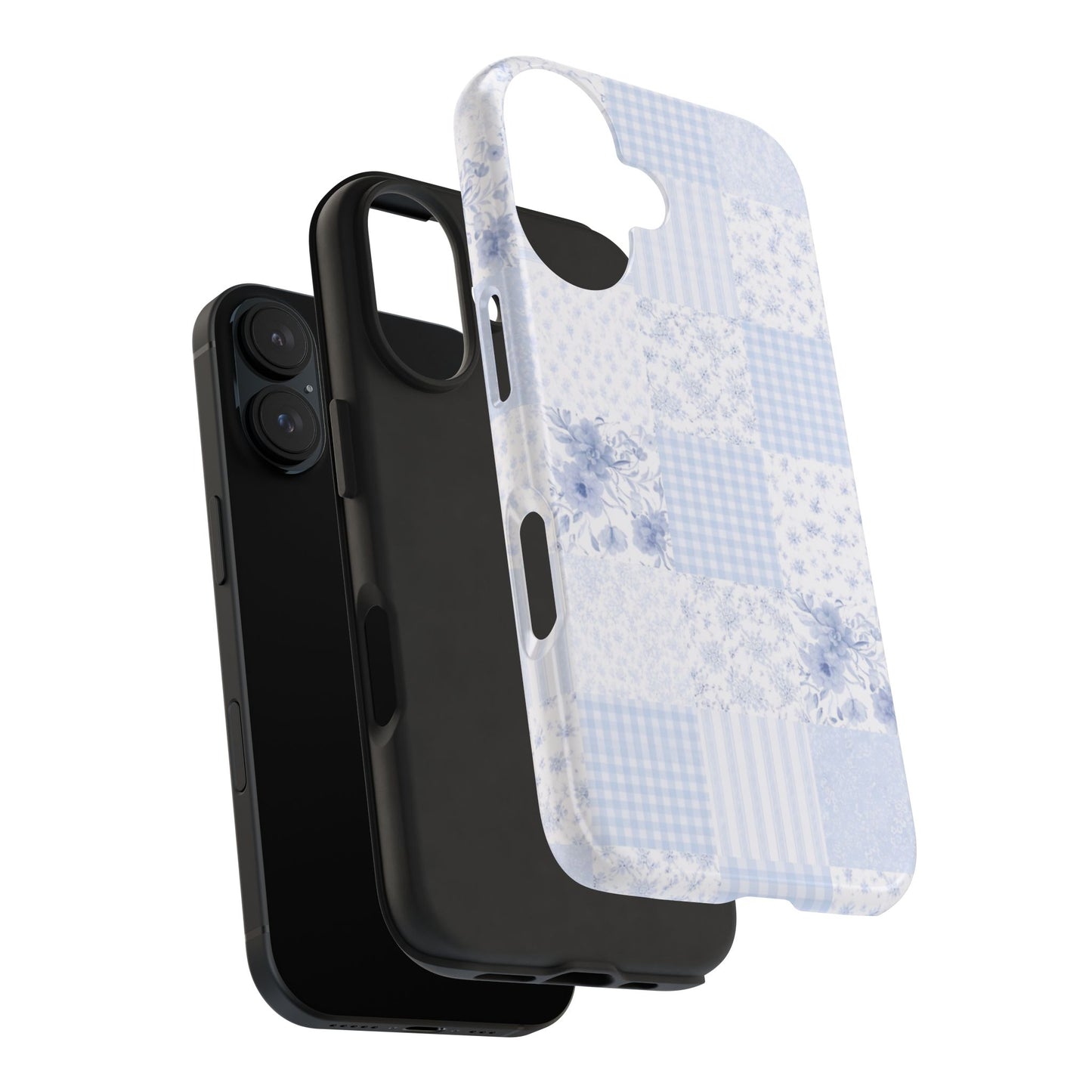 Baby Blue Plaid - Protective Phone Case