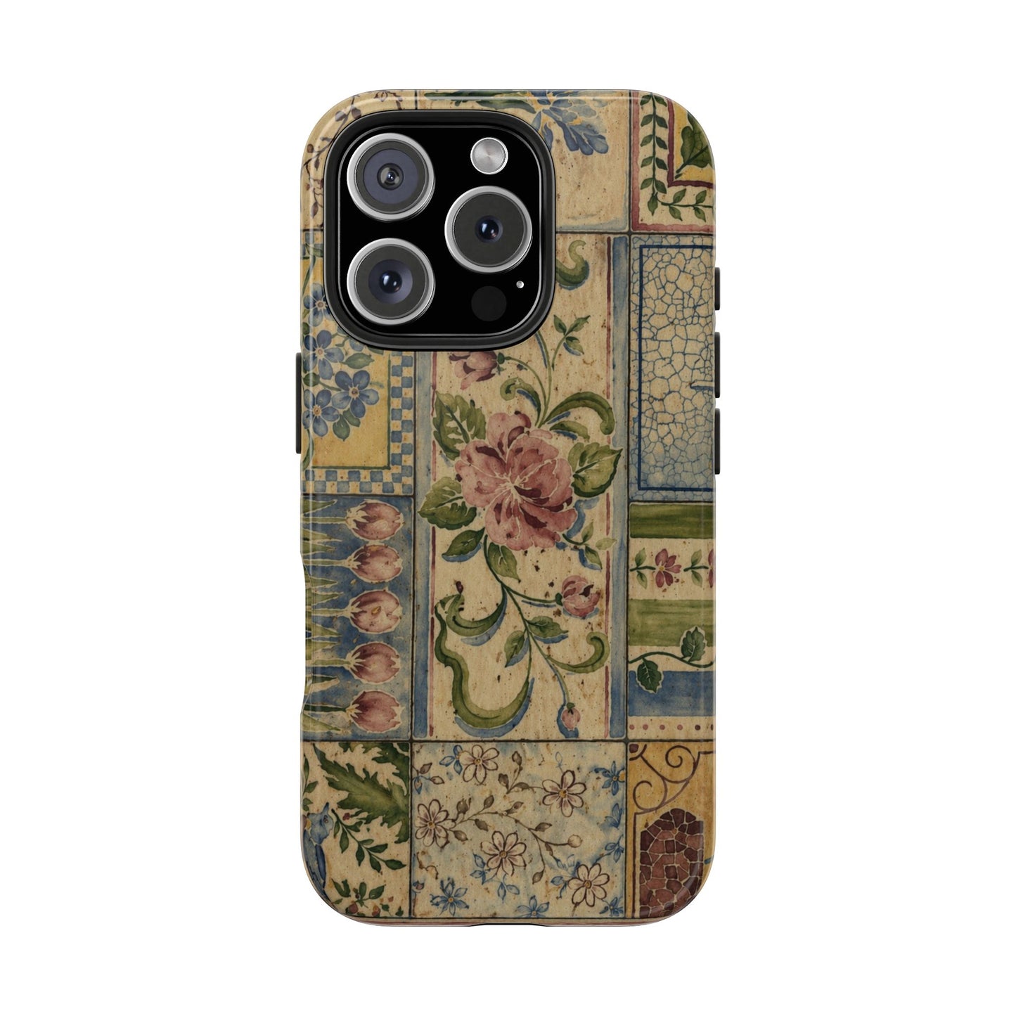 Vintage Floral Patchwork - Protective Phone Case