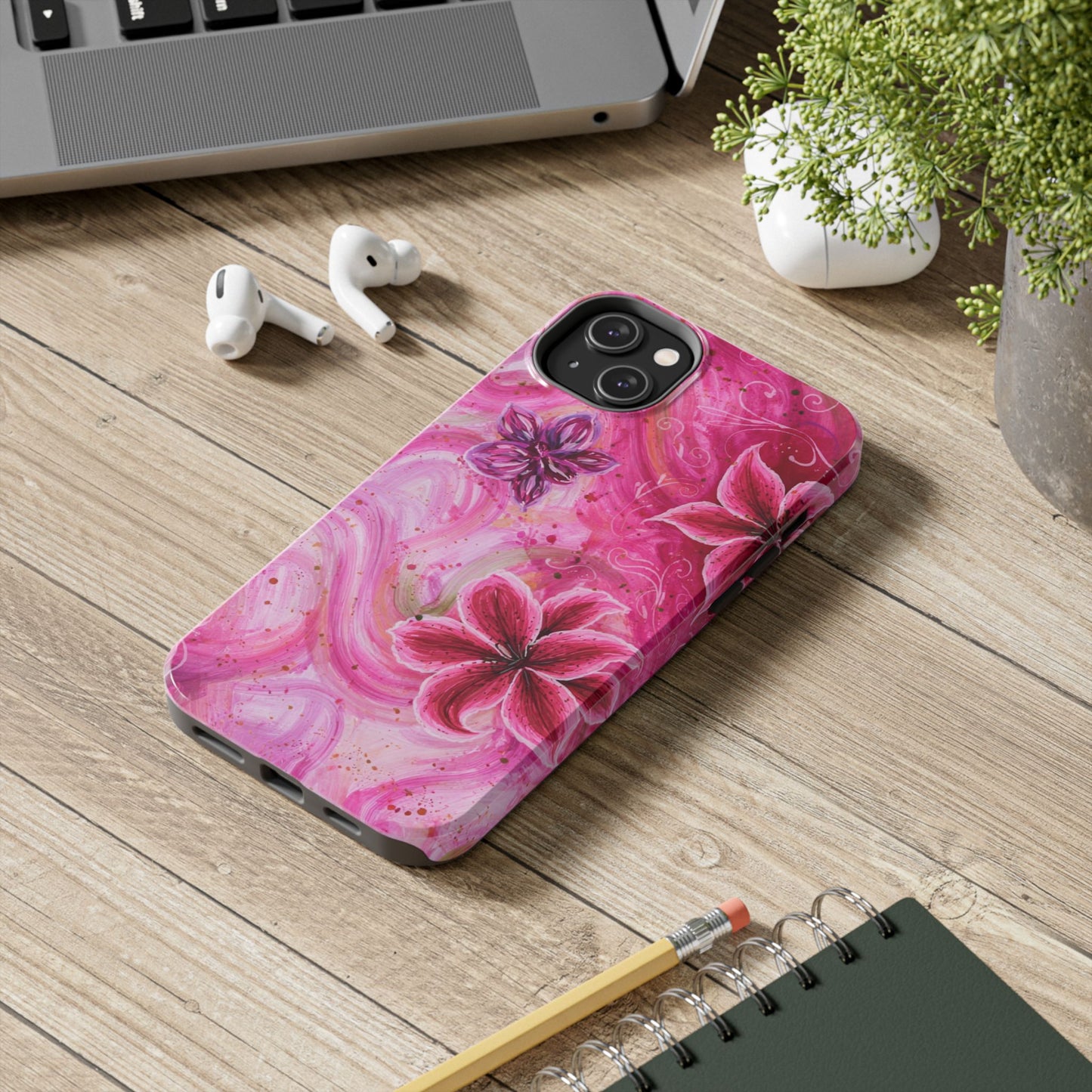 Watercolor Hibiscus - Protective Phone Case