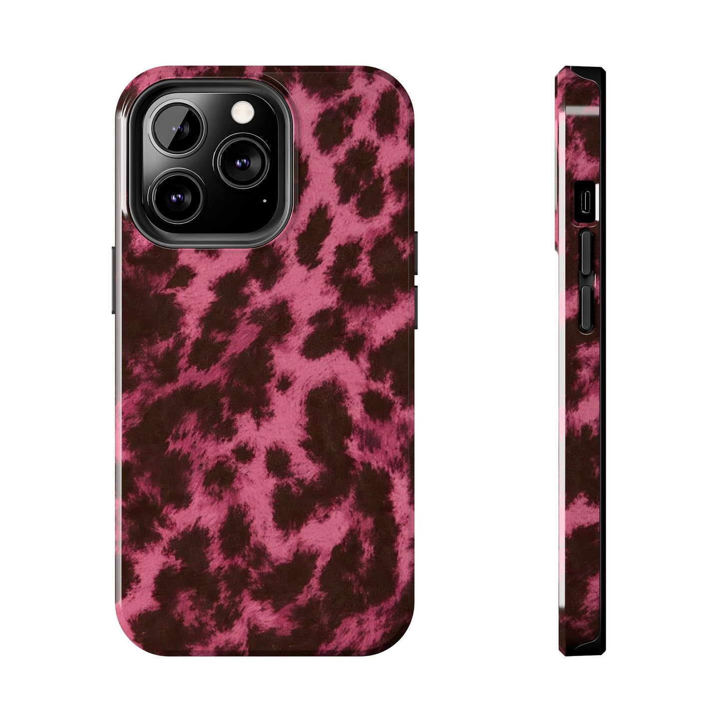 Pink Leopard Print - Protective Phone Case