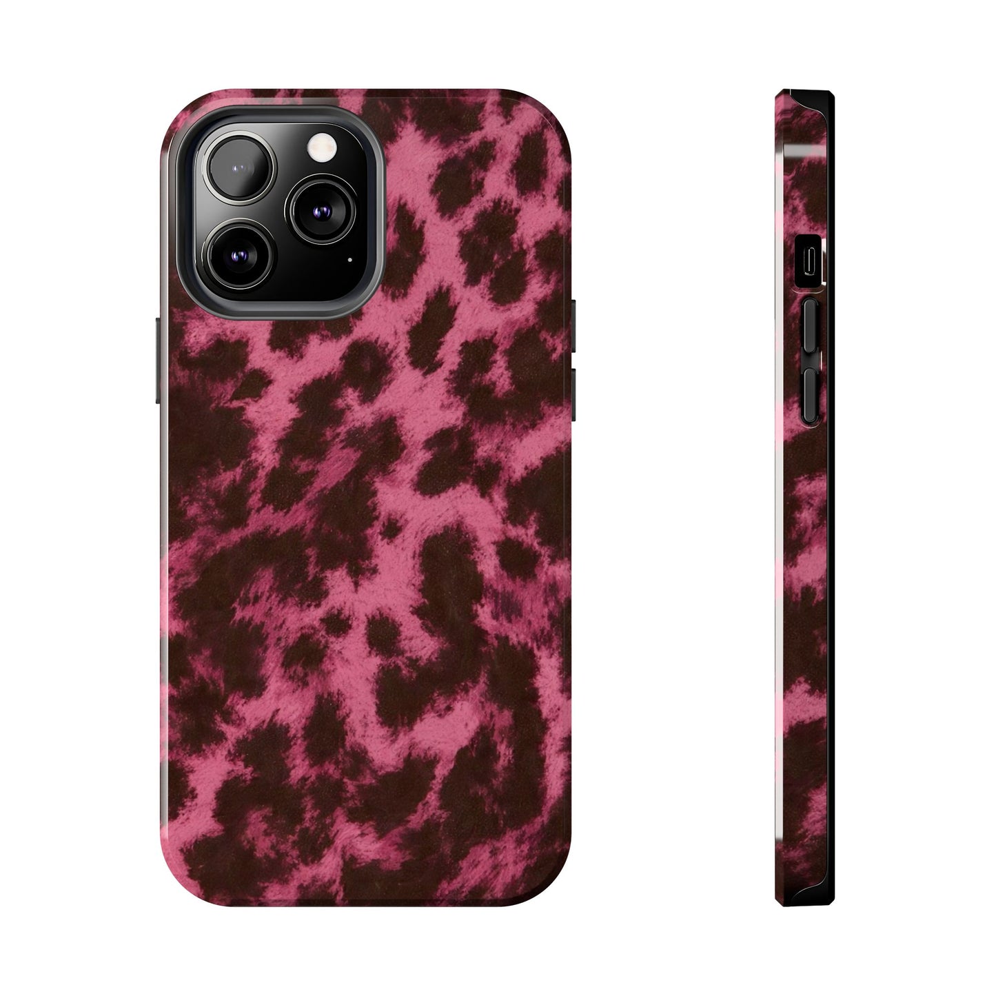 Pink Leopard Print - Protective Phone Case
