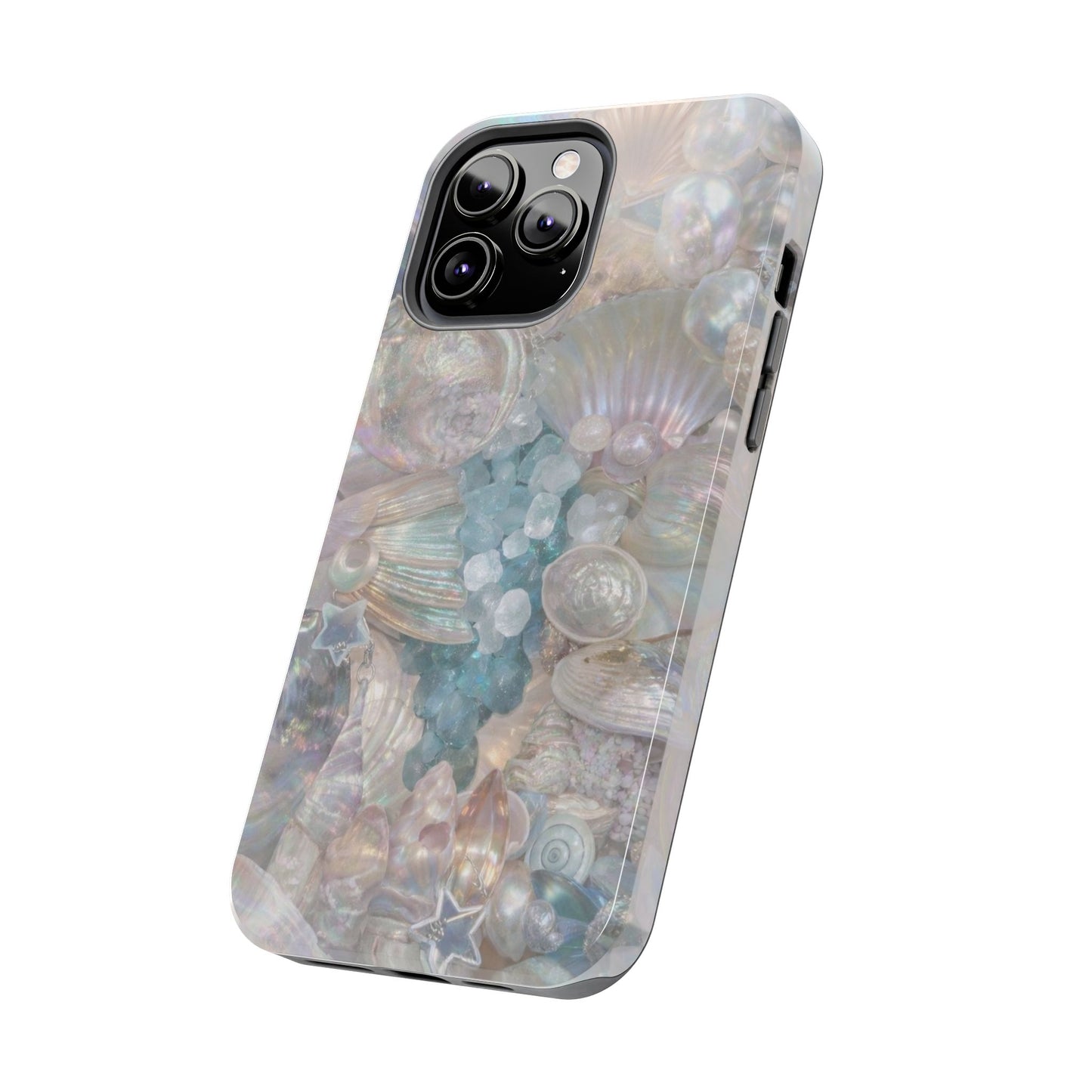 Aquamarine and Shells - Protective Phone Case