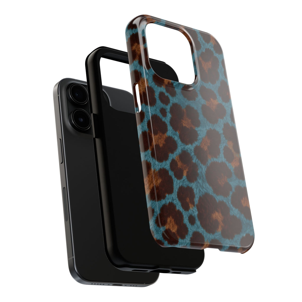 Teal Leopard - Protective Phone Case
