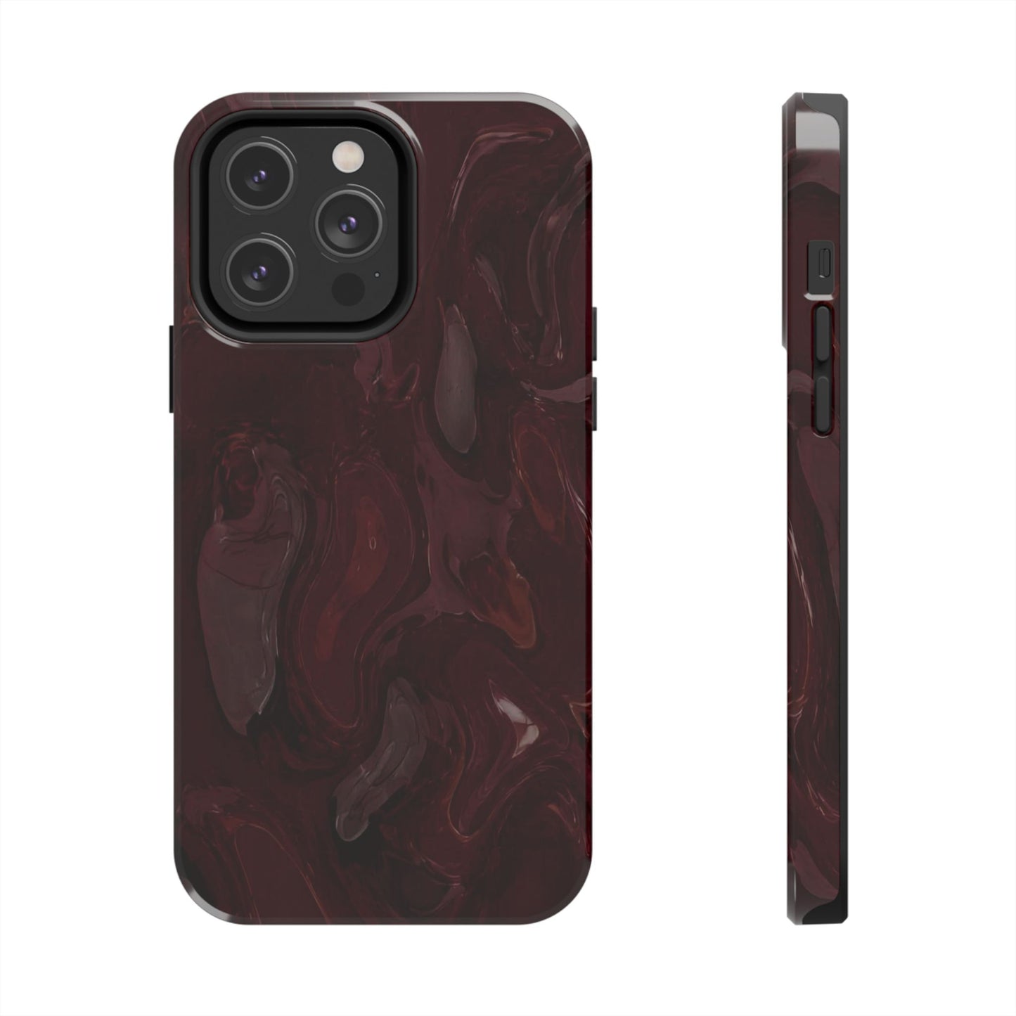 Glossy Maroon - Protective Phone Case