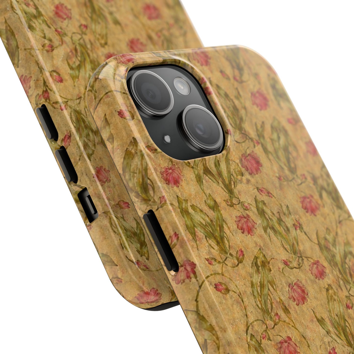 Roses on Aged Paper - Protective Phone Case