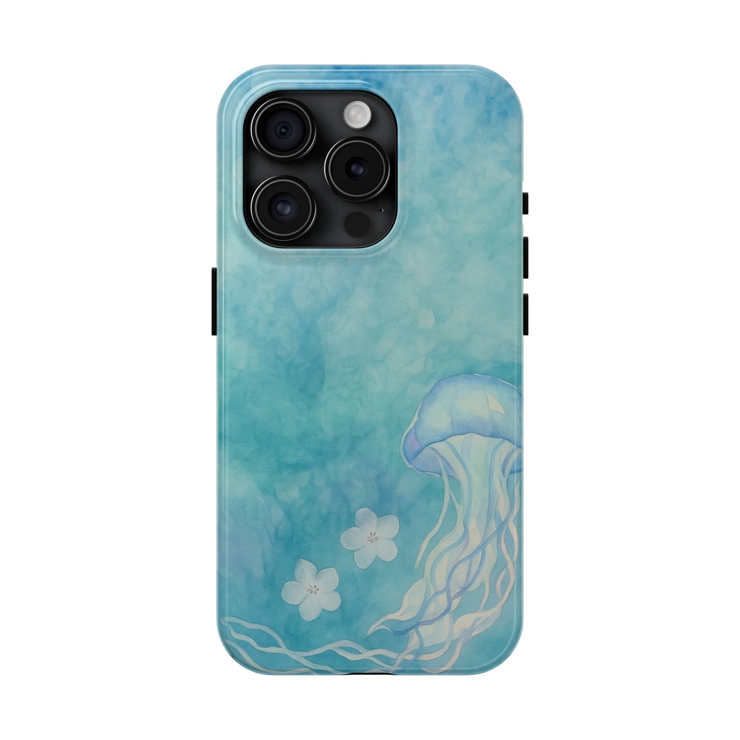 Sea-Blue Jellyfish - Protective Phone Case