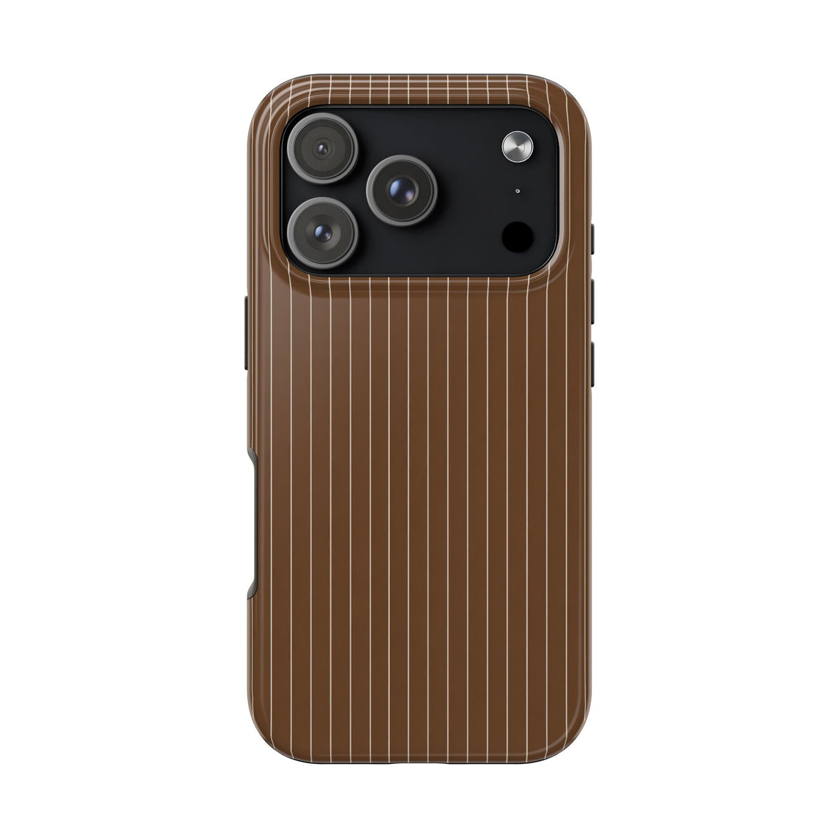 Brown Pinstripe - Protective Phone Case