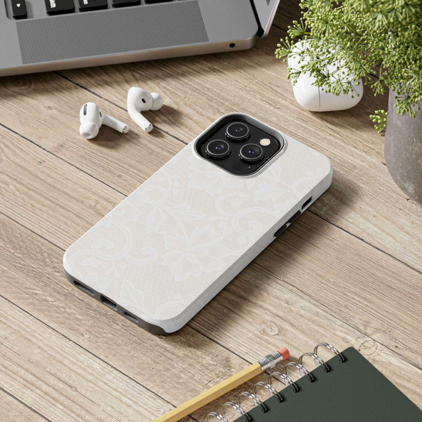 White Lace - Protective Phone Case