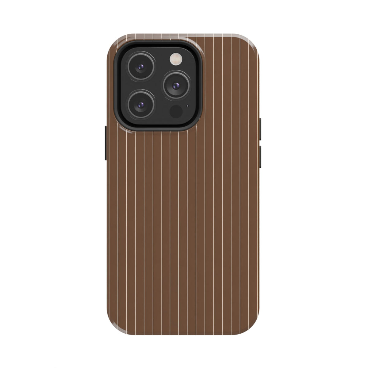 Brown Pinstripe - Protective Phone Case