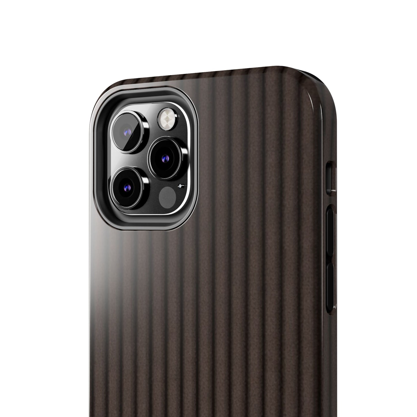 Ribbed Dark Brown Tough Phone Case – Slim Protective Mobile Cover