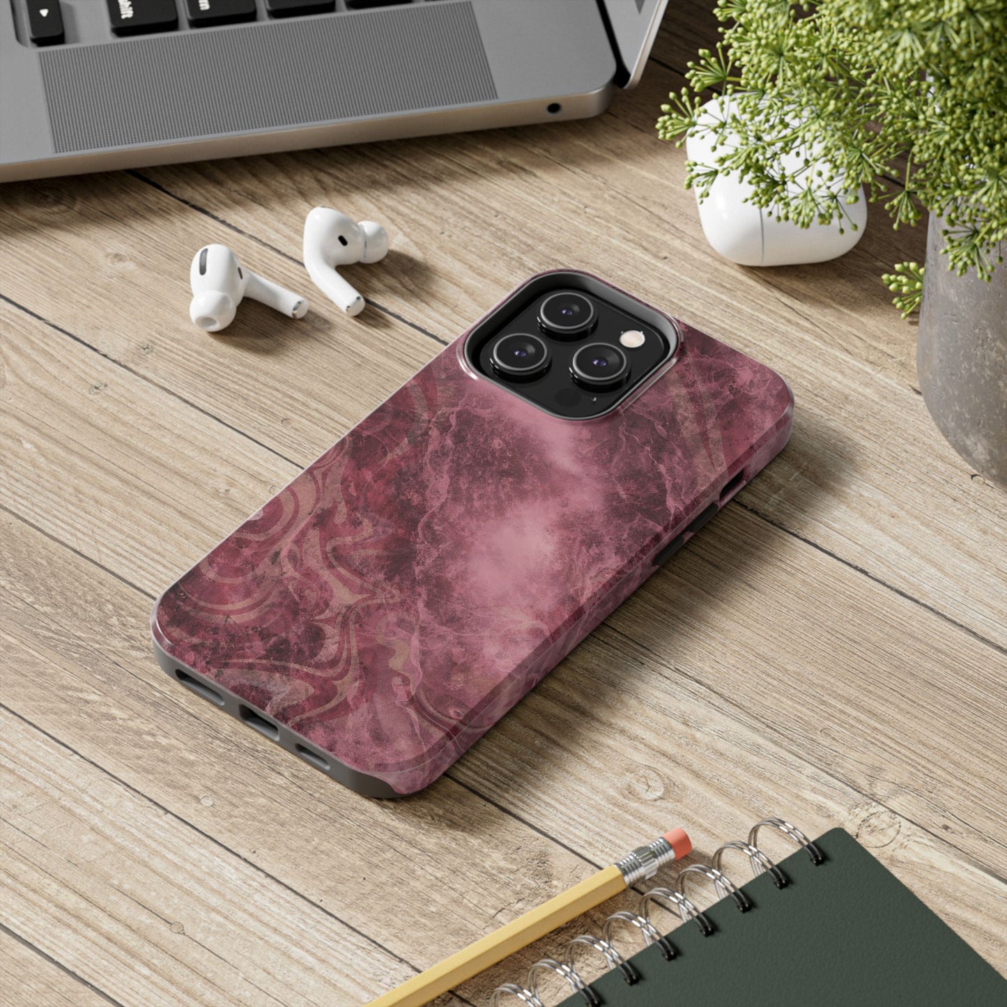 Marble Magenta - Protective Phone Case