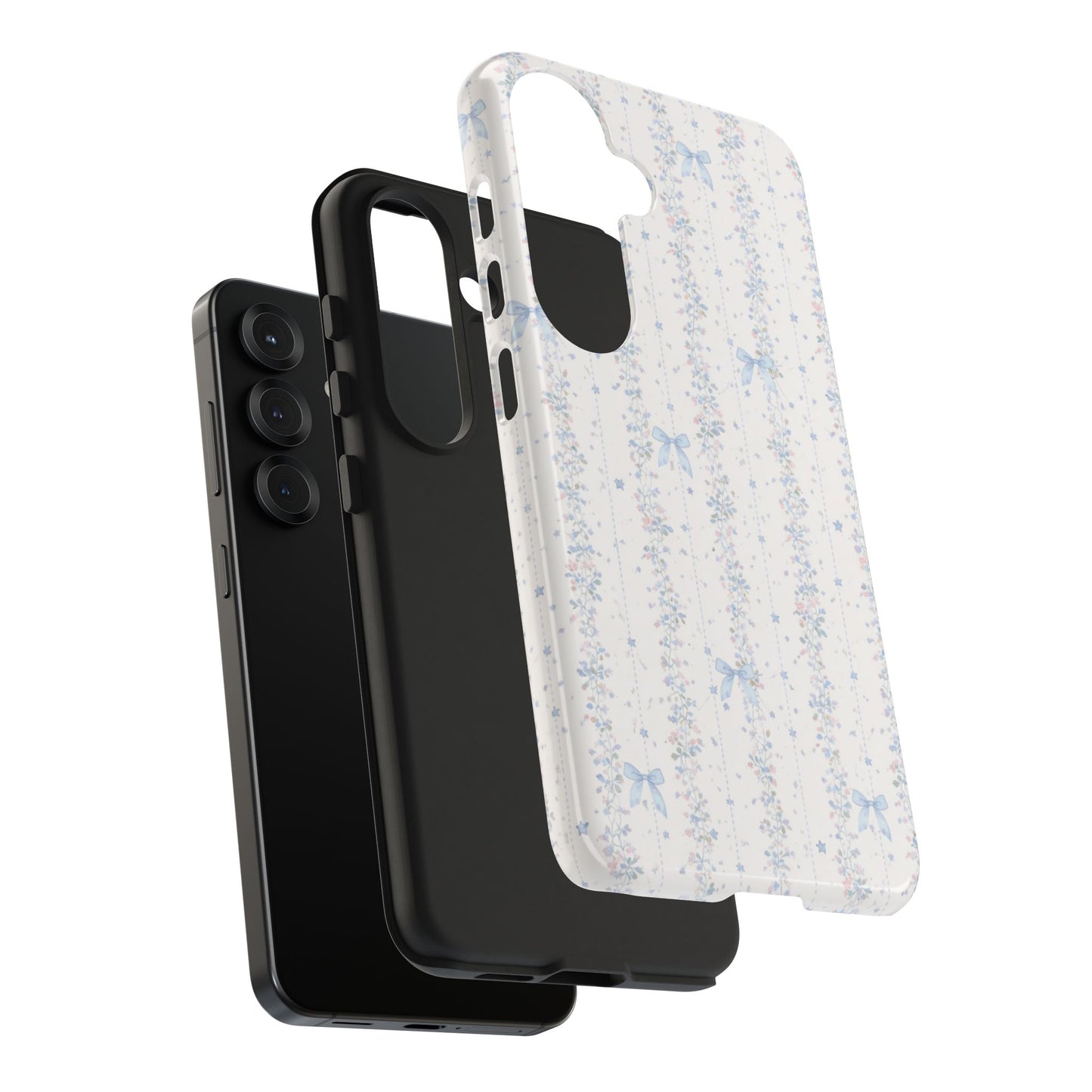 Bows and Stripes - Protective Phone Case