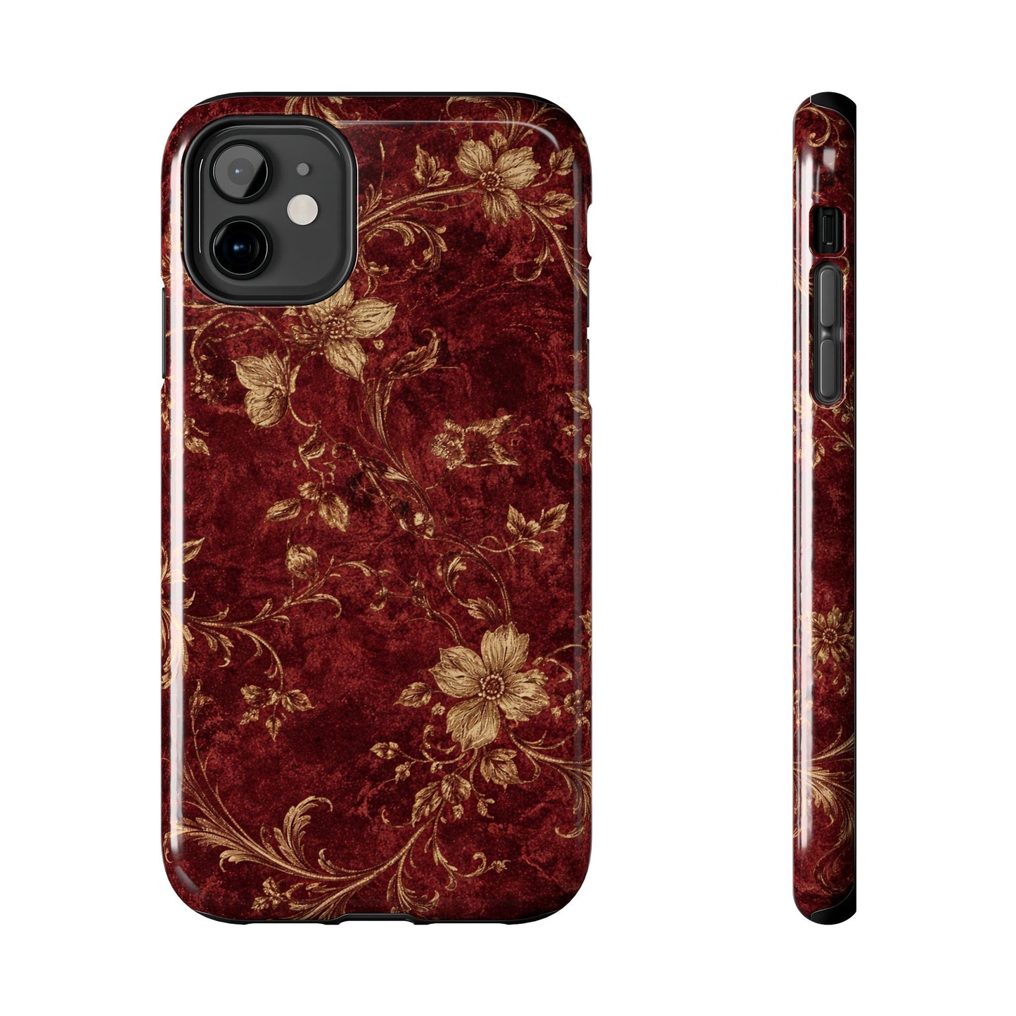 Floral Burgundy - Protective Phone Case