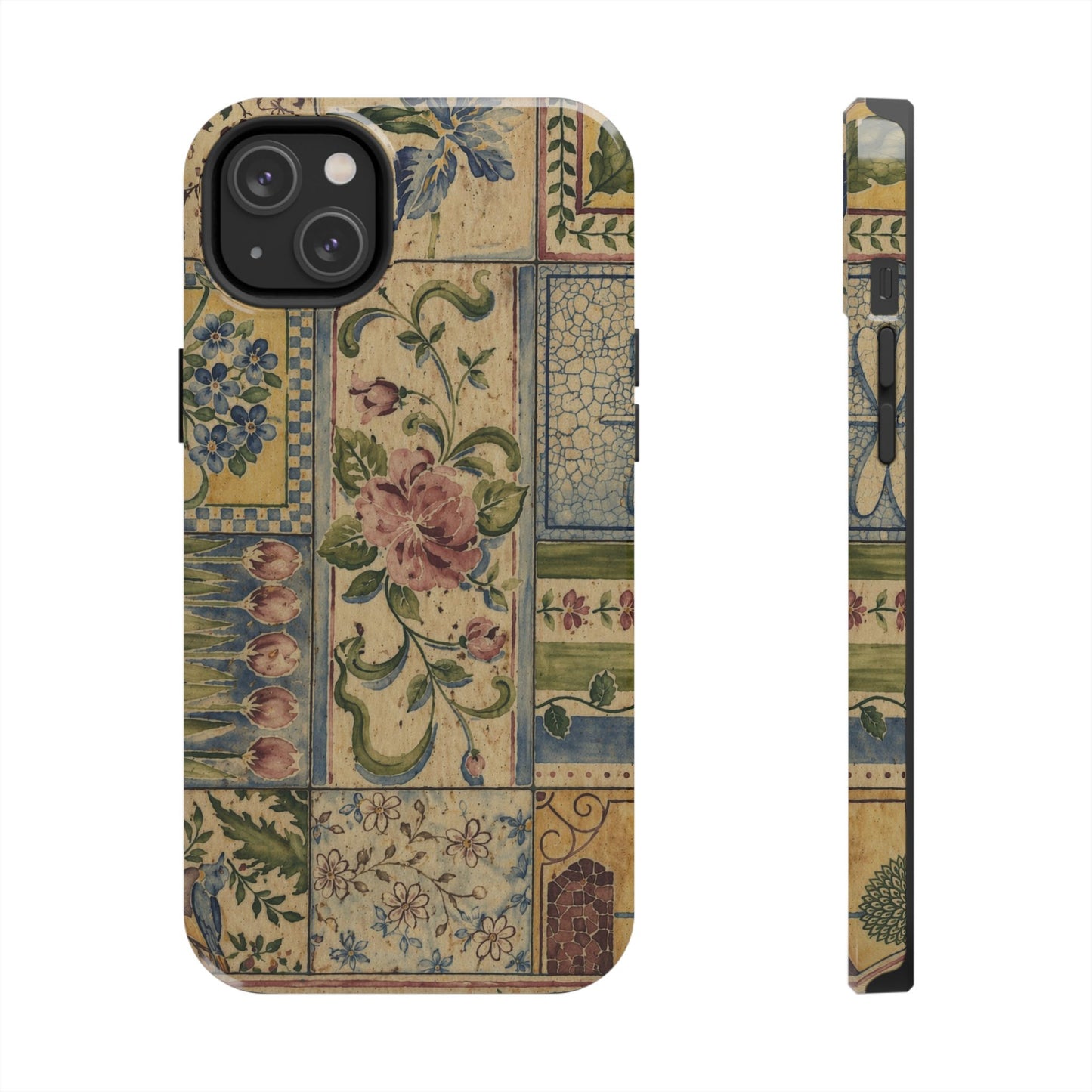 Vintage Floral Patchwork - Protective Phone Case