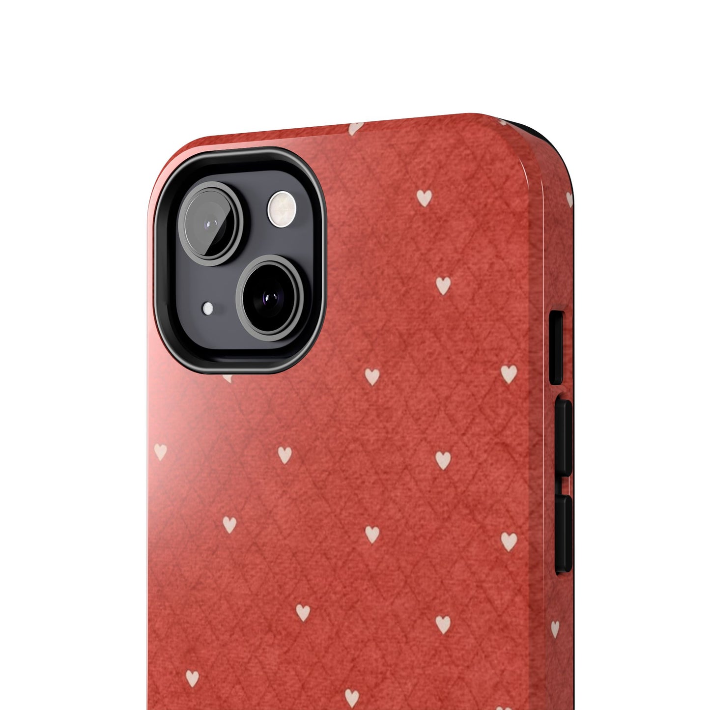 Red Quilted Hearts - Protective Phone Case