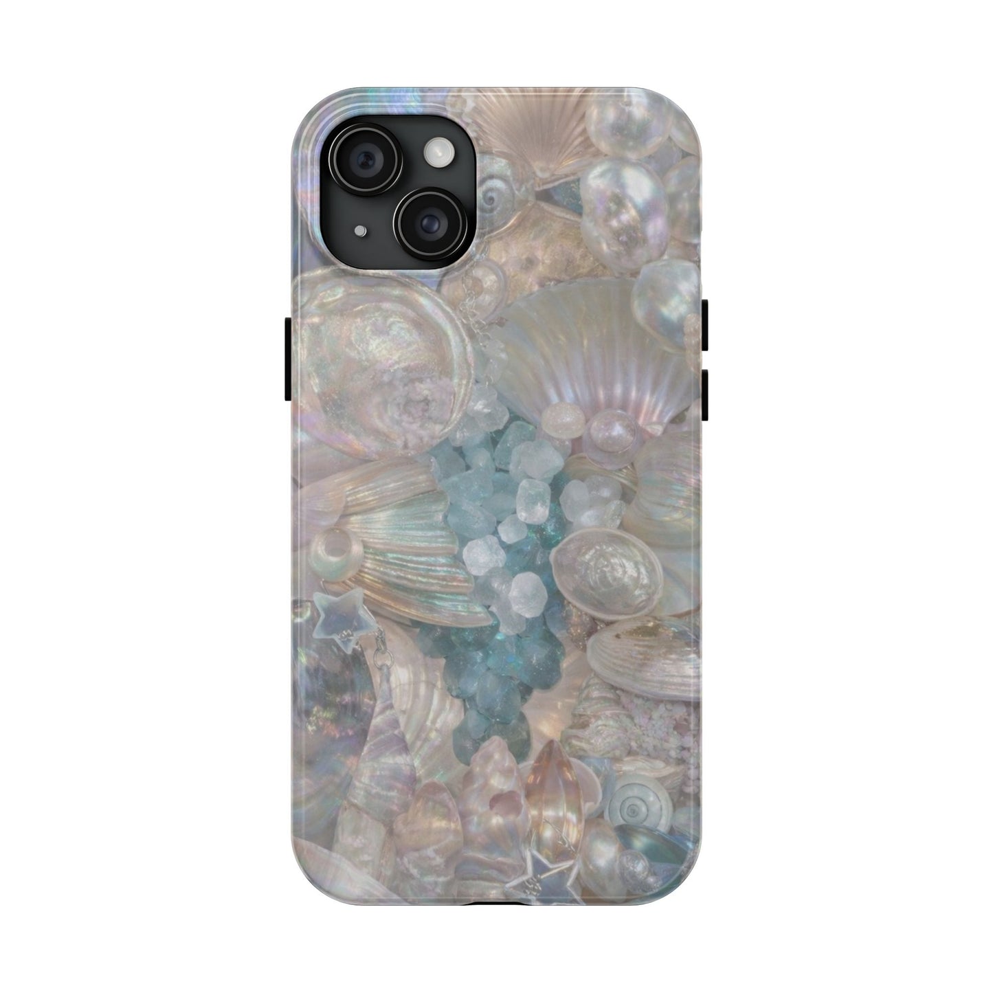 Aquamarine and Shells - Protective Phone Case