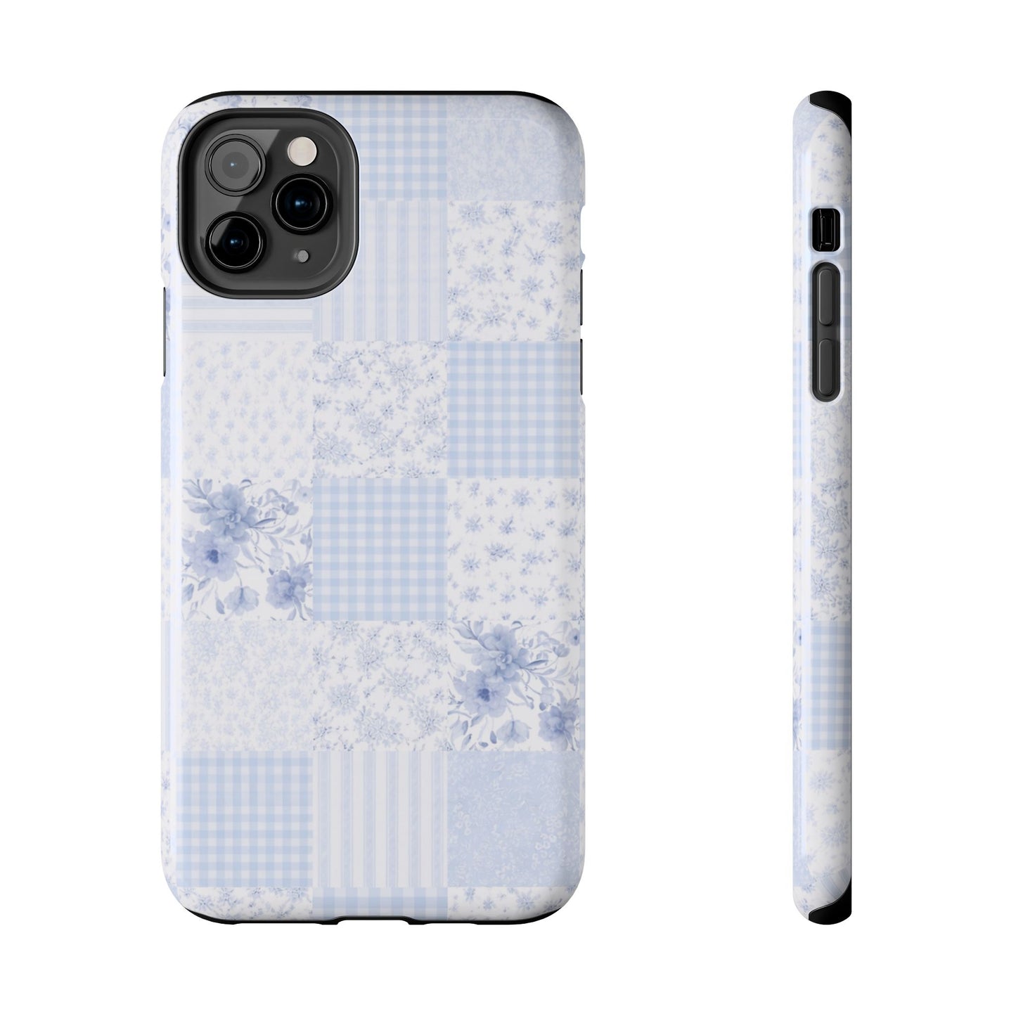 Baby Blue Plaid - Protective Phone Case
