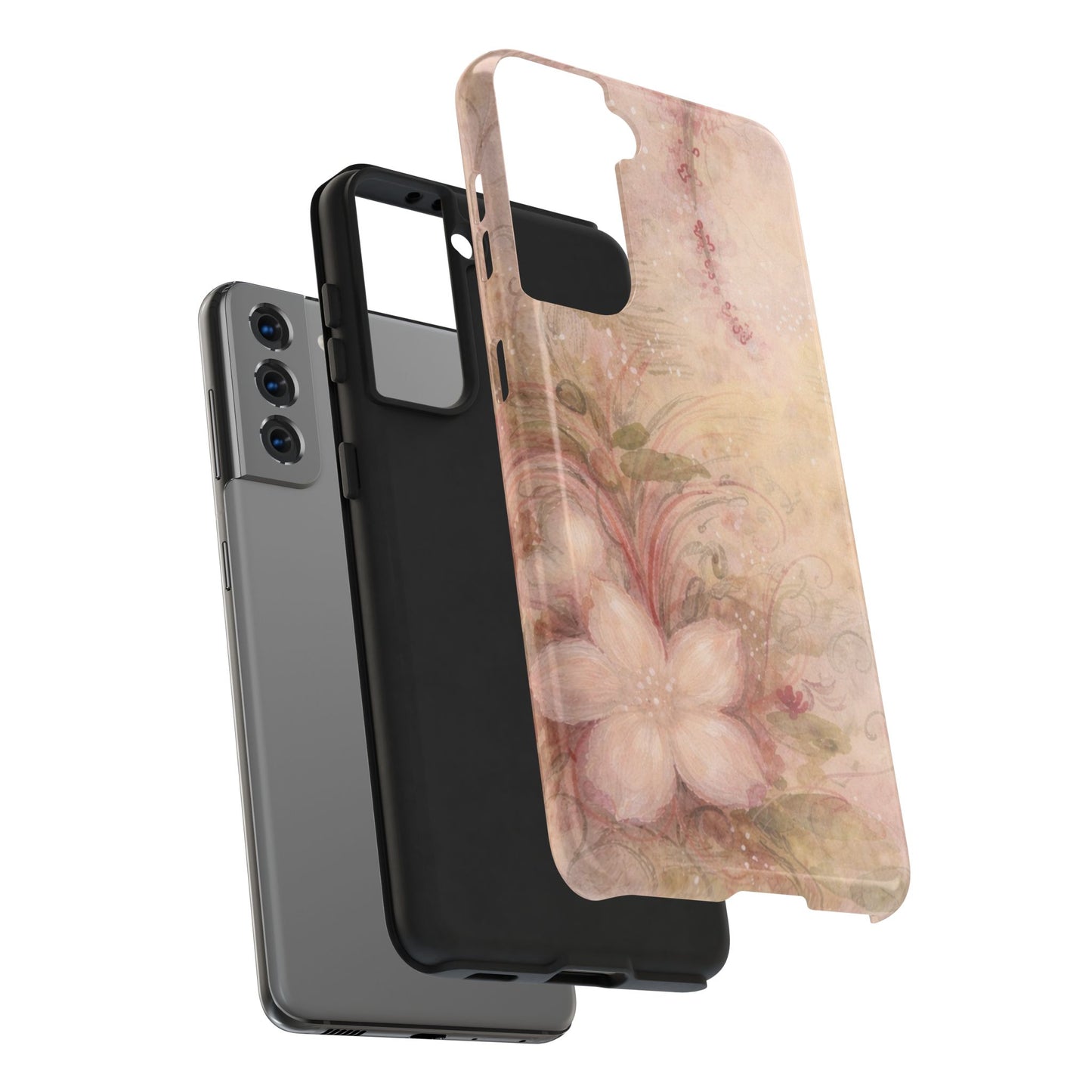 Antique Watercolor Floral - Protective Phone Case