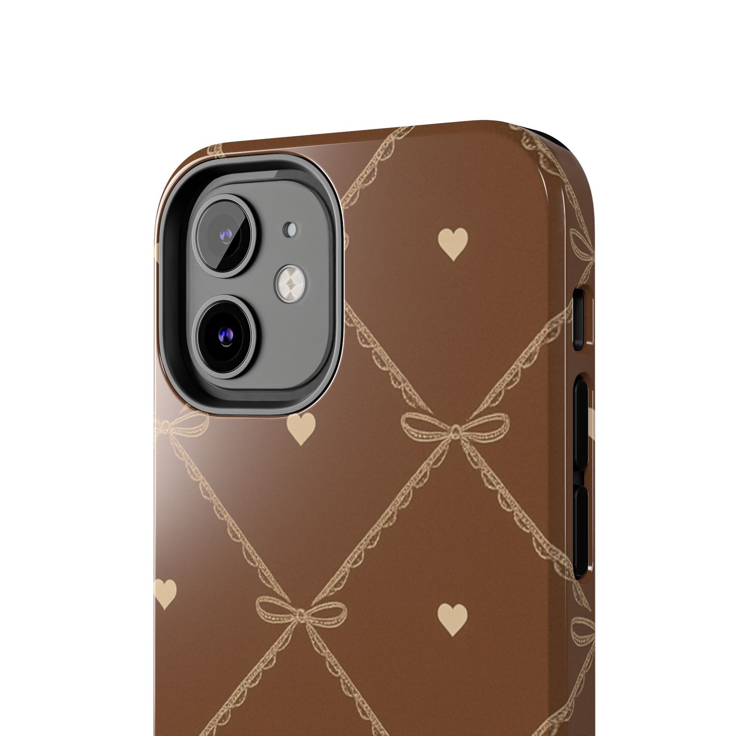 Chocolate Heart Ribbon - Protective Phone Case