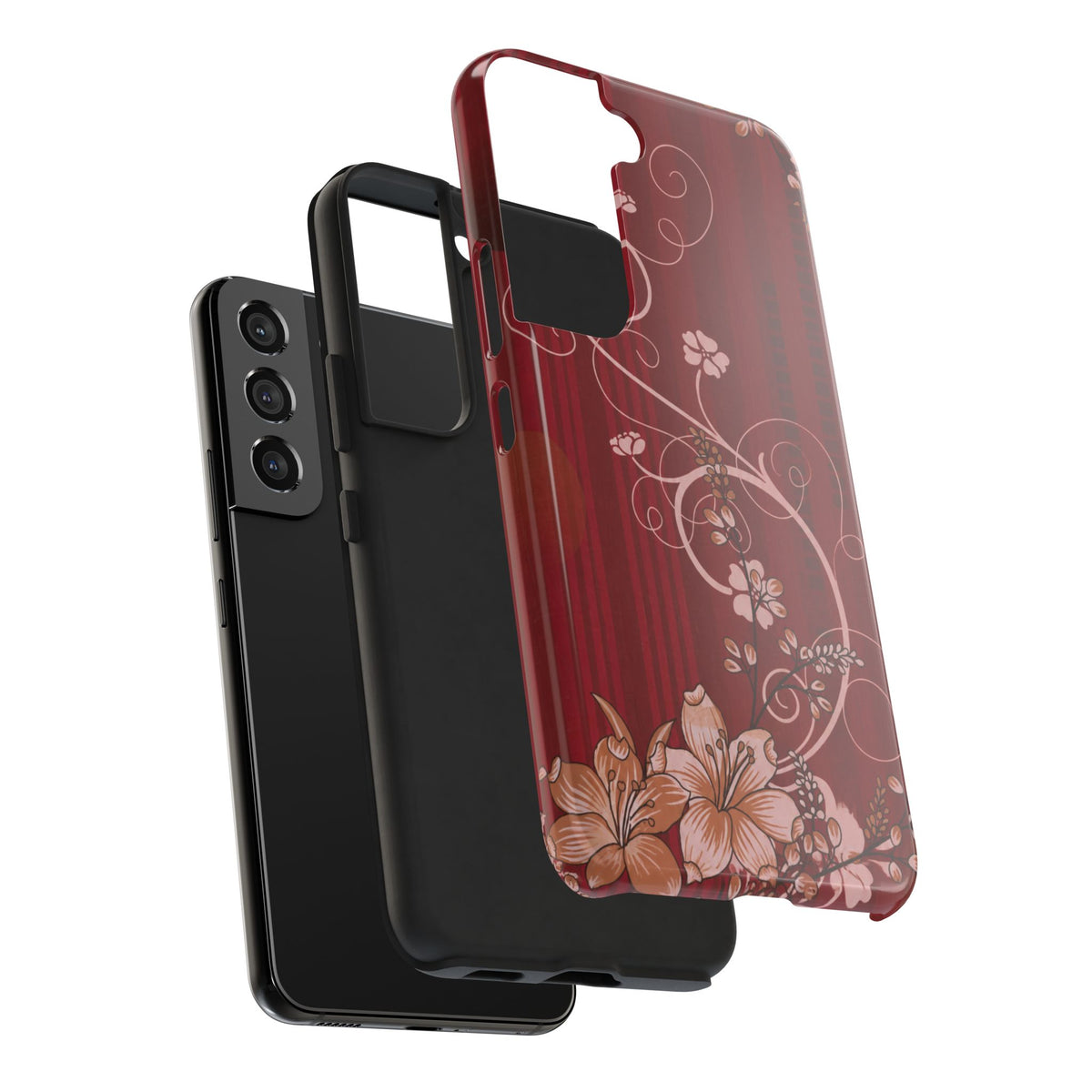 Crimson Bloom - Protective Phone Case