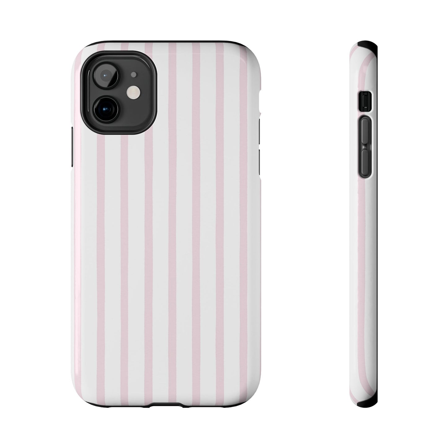 Pink Vertical Stripes - Protective Phone Case