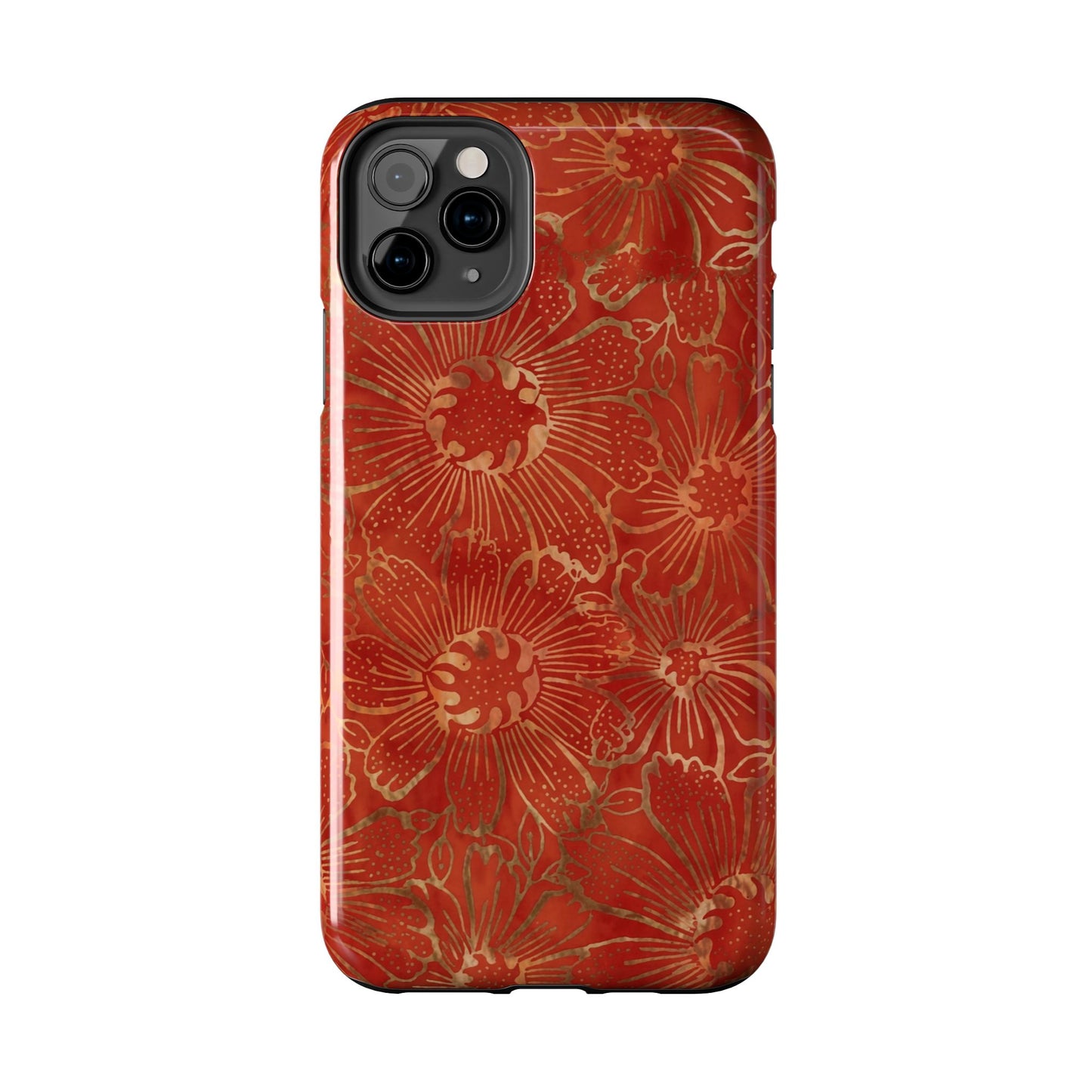 Radiant Red Florals - Protective Phone Case