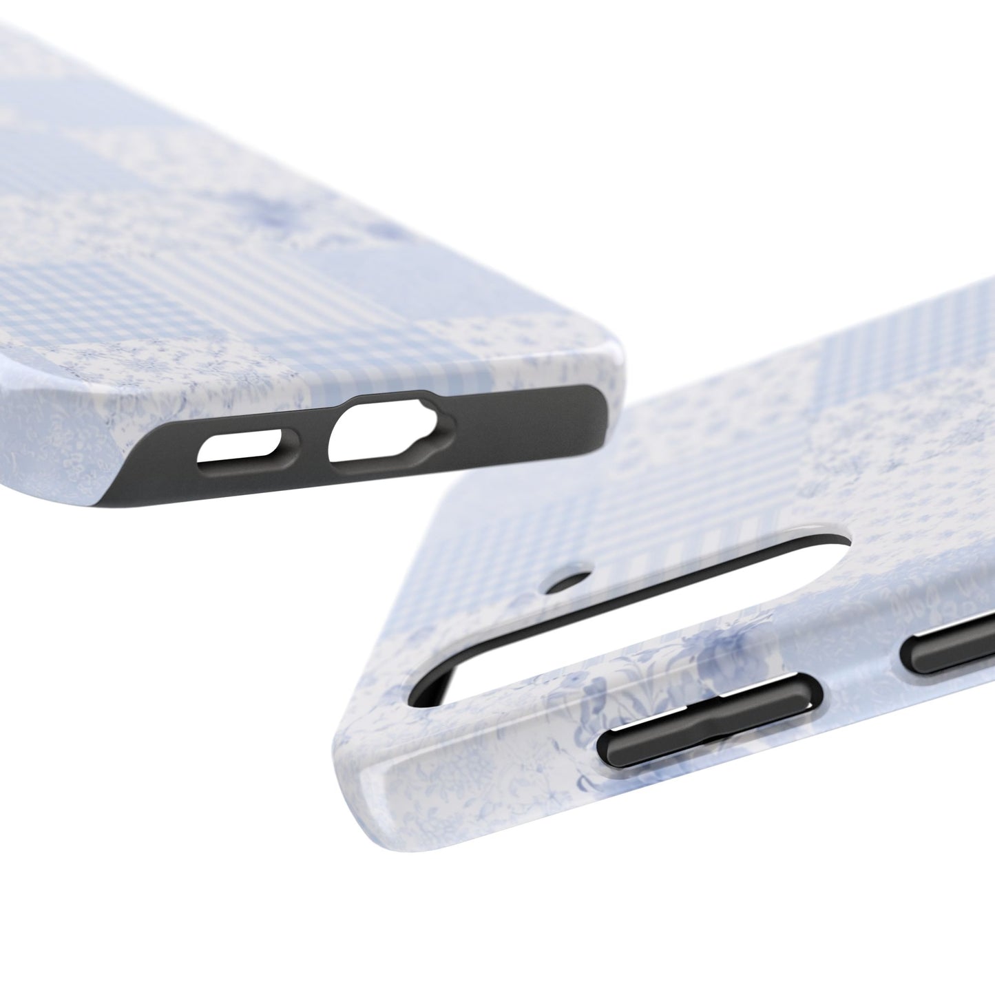 Baby Blue Plaid - Protective Phone Case