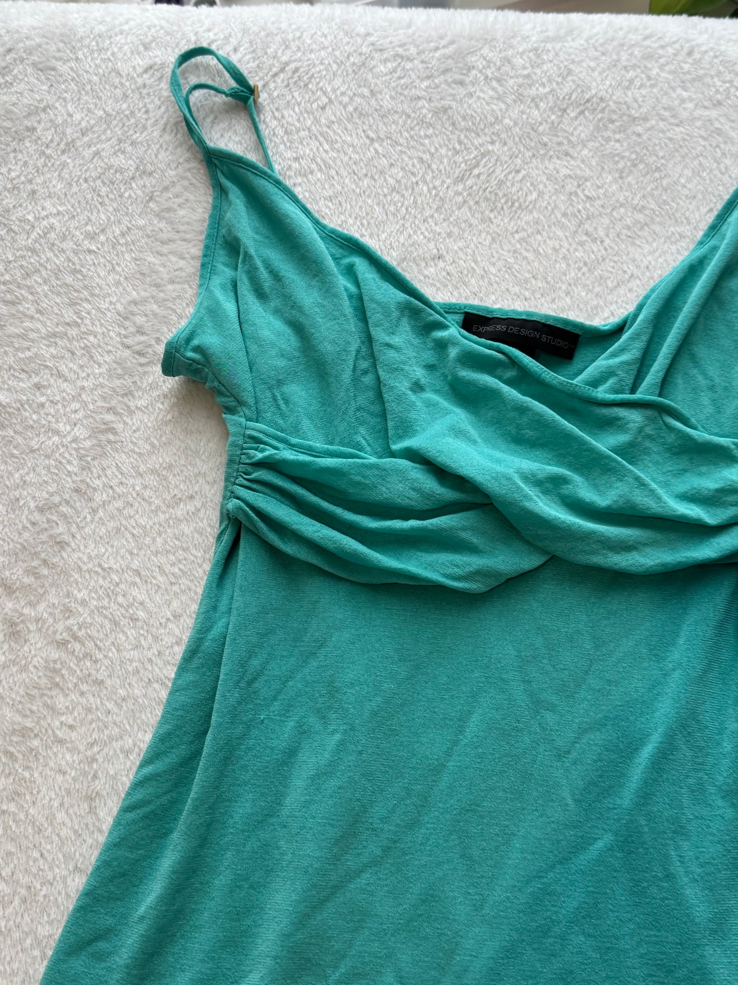 Teal Wrap Cami Top