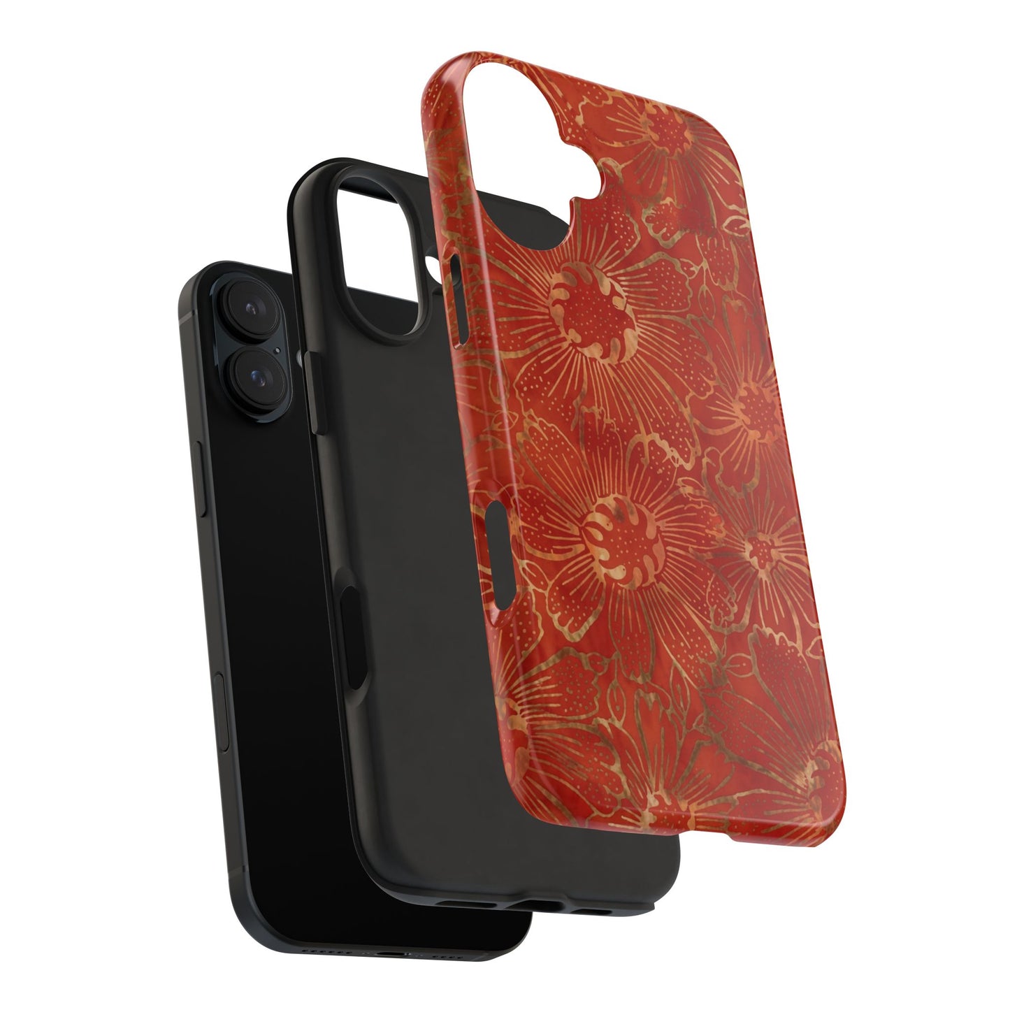 Radiant Red Florals - Protective Phone Case