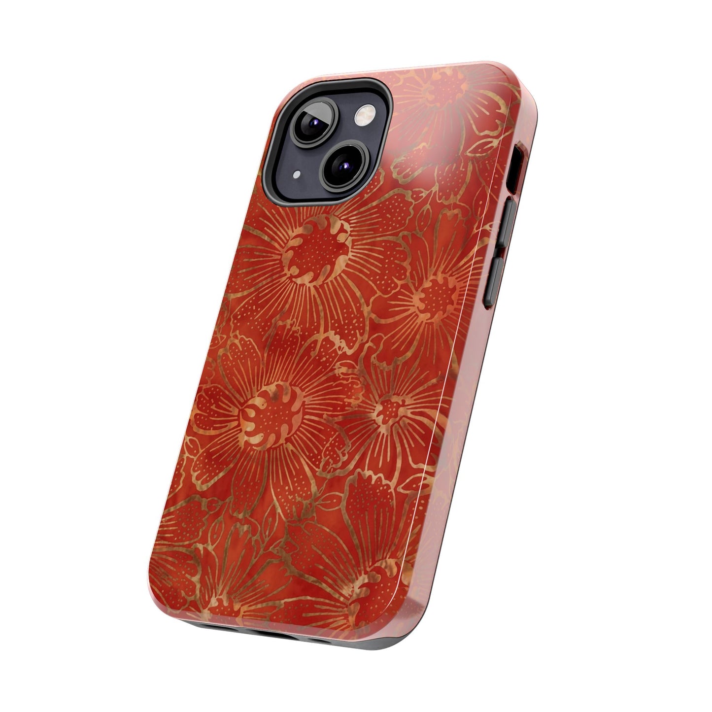 Radiant Red Florals - Protective Phone Case