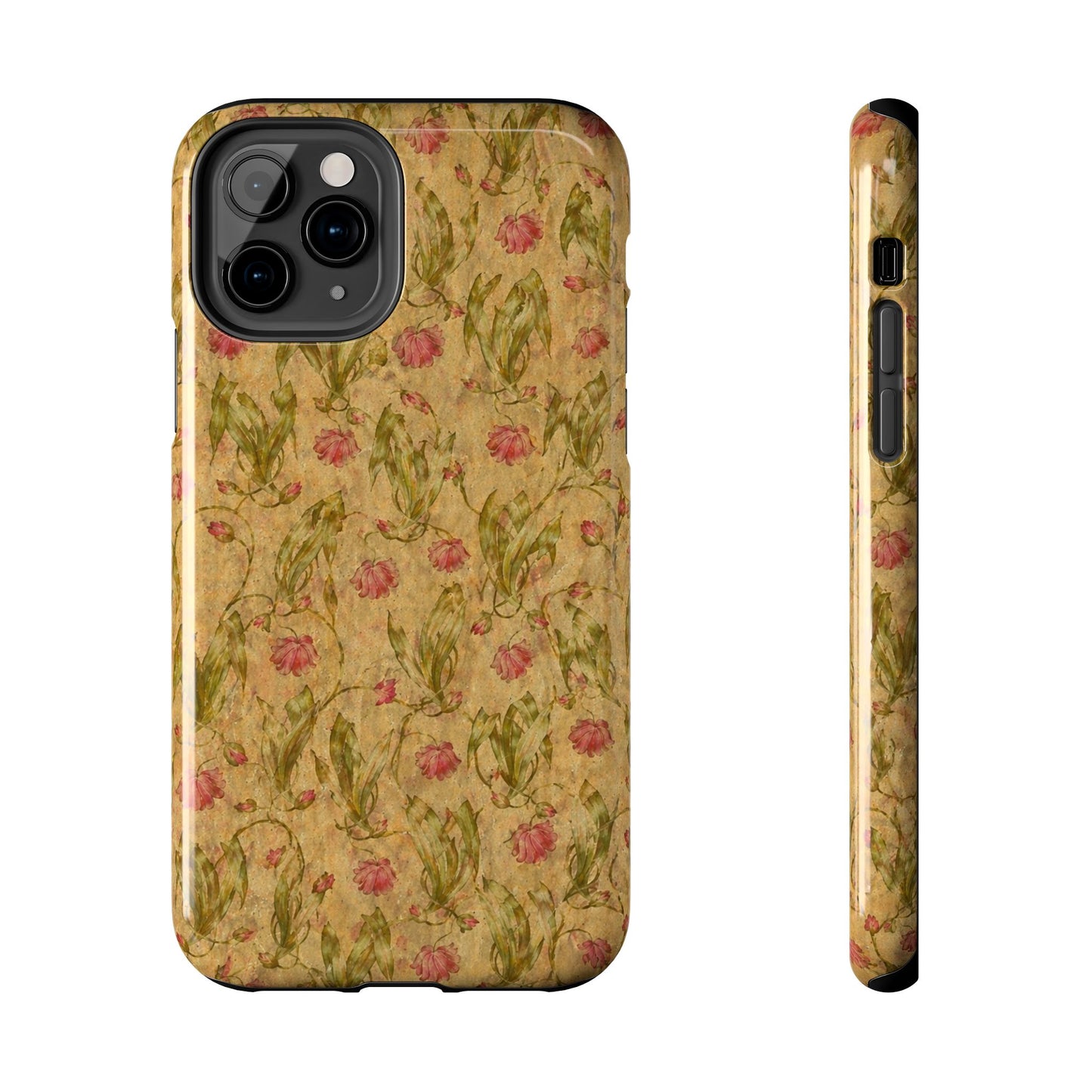 Roses on Aged Paper - Protective Phone Case