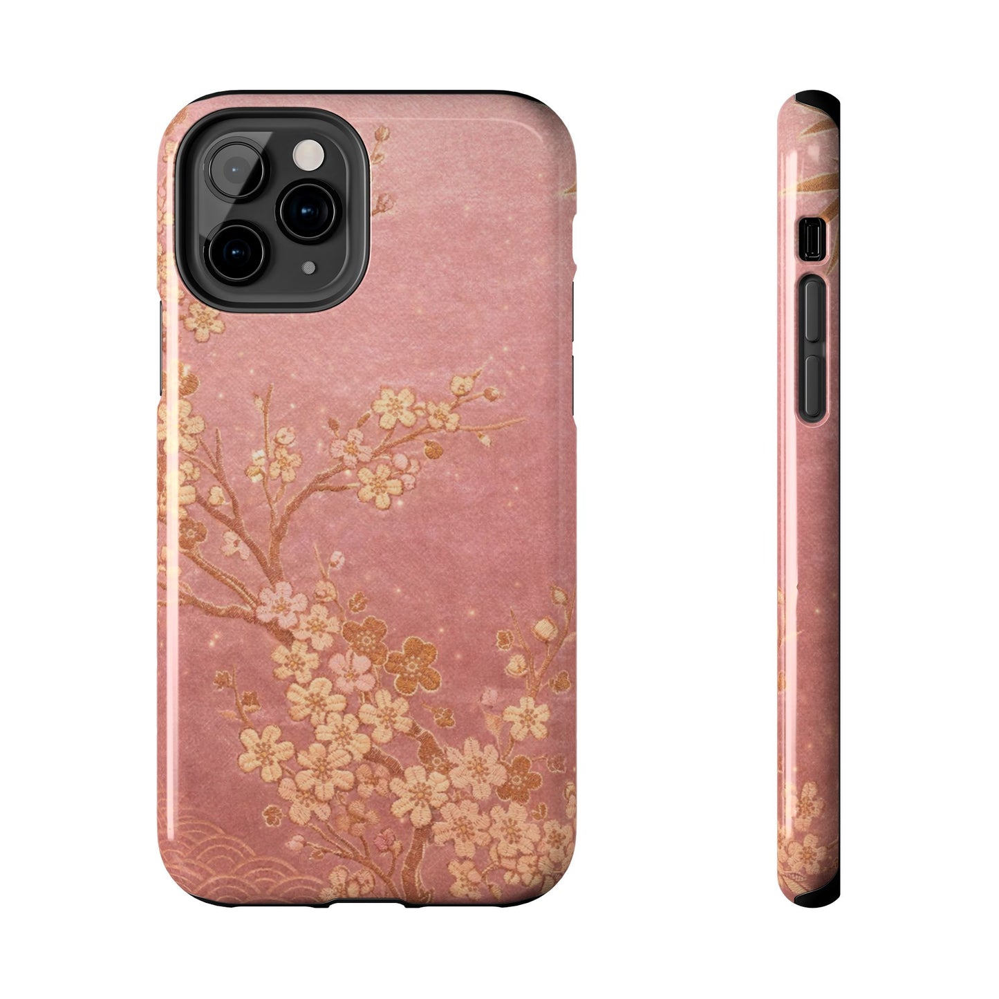Pink Gold Cherry Blossom - Protective Phone Case