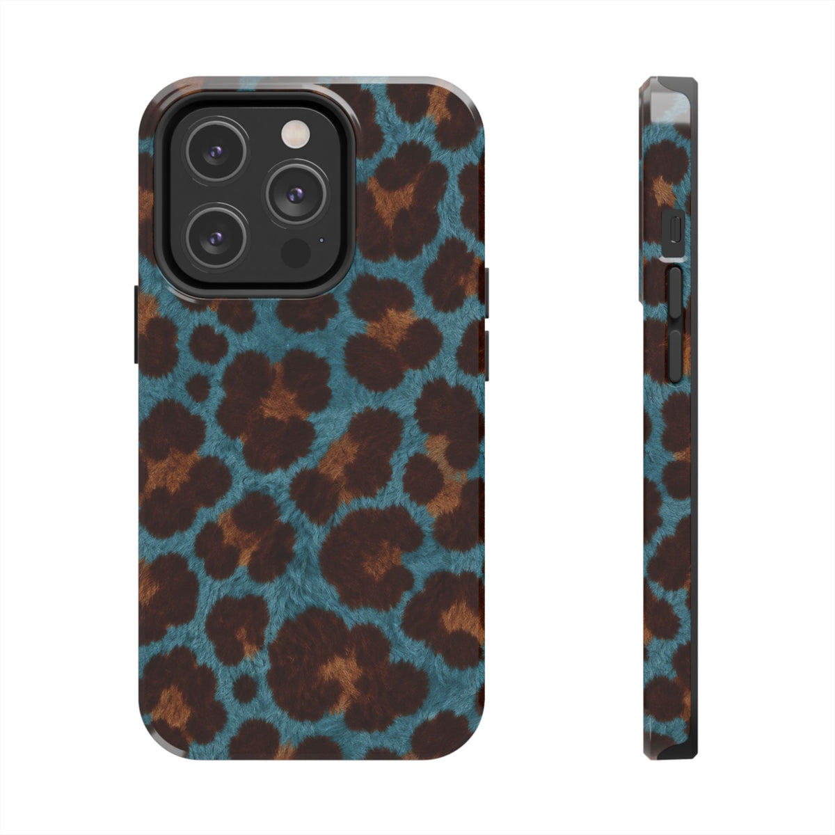 Teal Leopard - Protective Phone Case