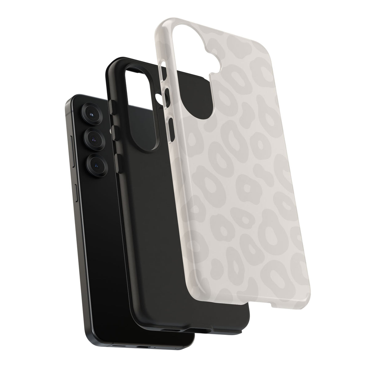 Beige Leopard Tough Phone Case – Protective Animal Print Phone Cover