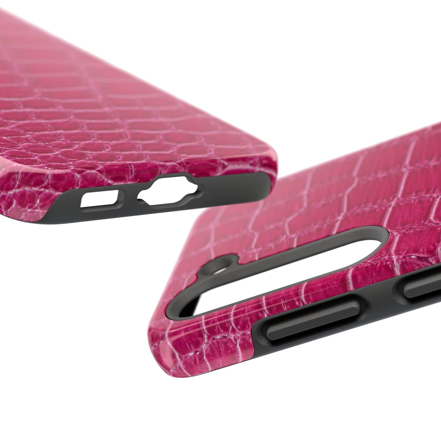 Pink Crocodile Pattern - Protective Phone Case